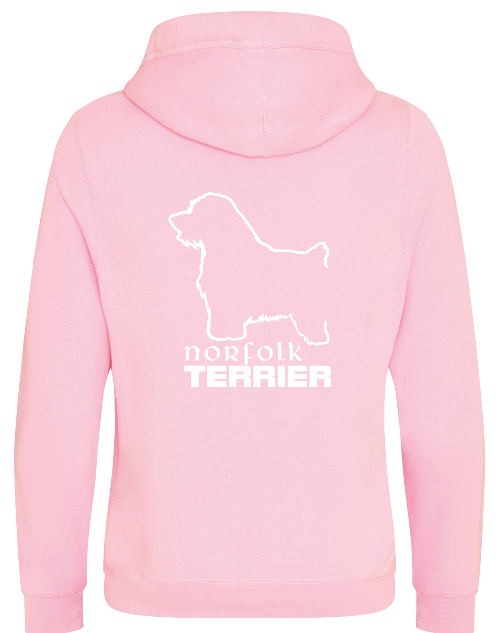 Norfolk Terrier Crossneck Pullover Hoodie featuring exclusive breed artwork, heavy-blend fleece, stylish crossneck design, kangaroo pocket, and ribbed cuffs. Perfect for Norfolk Terrier lovers seeking warmth, comfort, and modern style.