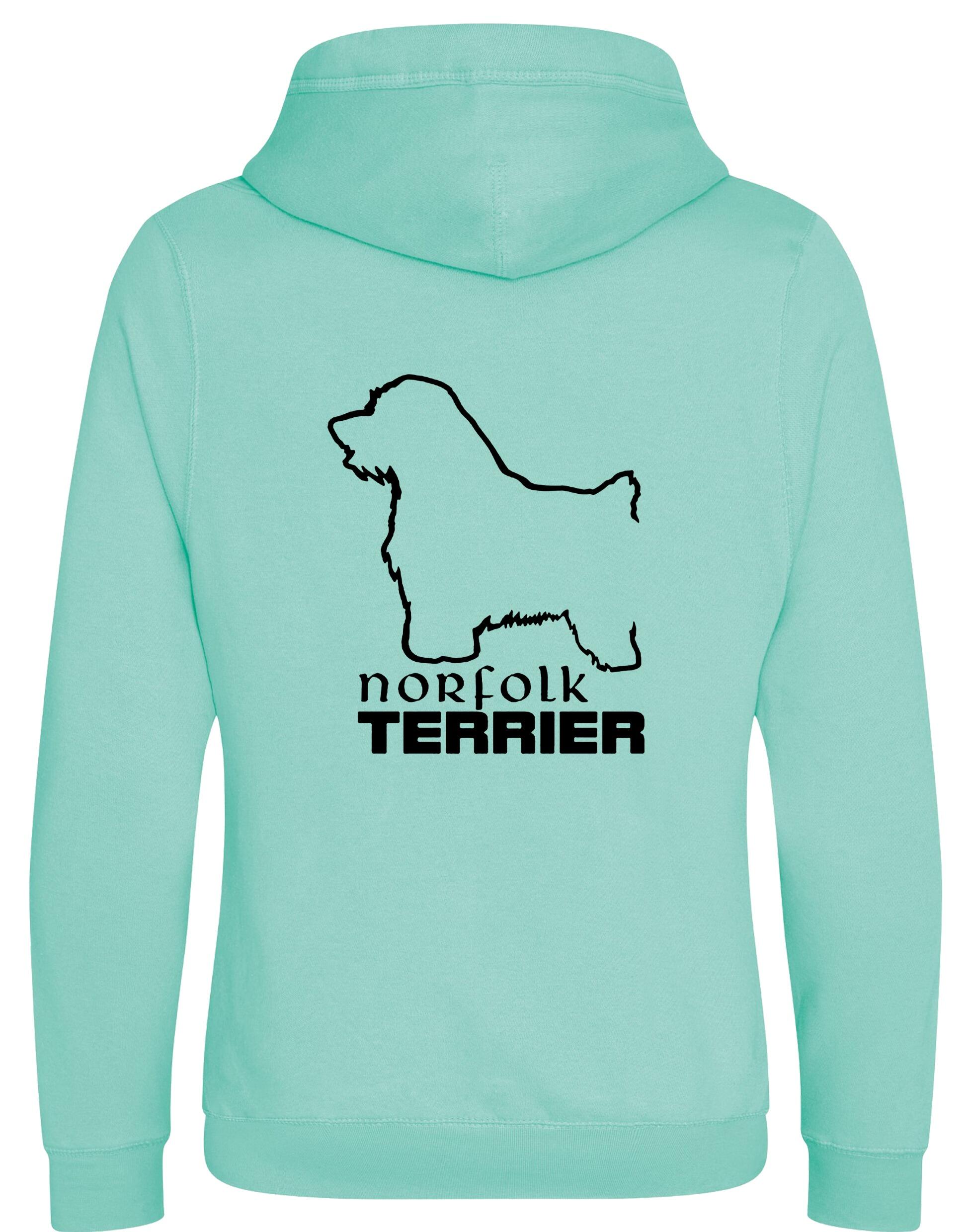Norfolk Terrier Crossneck Pullover Hoodie featuring exclusive breed artwork, heavy-blend fleece, stylish crossneck design, kangaroo pocket, and ribbed cuffs. Perfect for Norfolk Terrier lovers seeking warmth, comfort, and modern style.