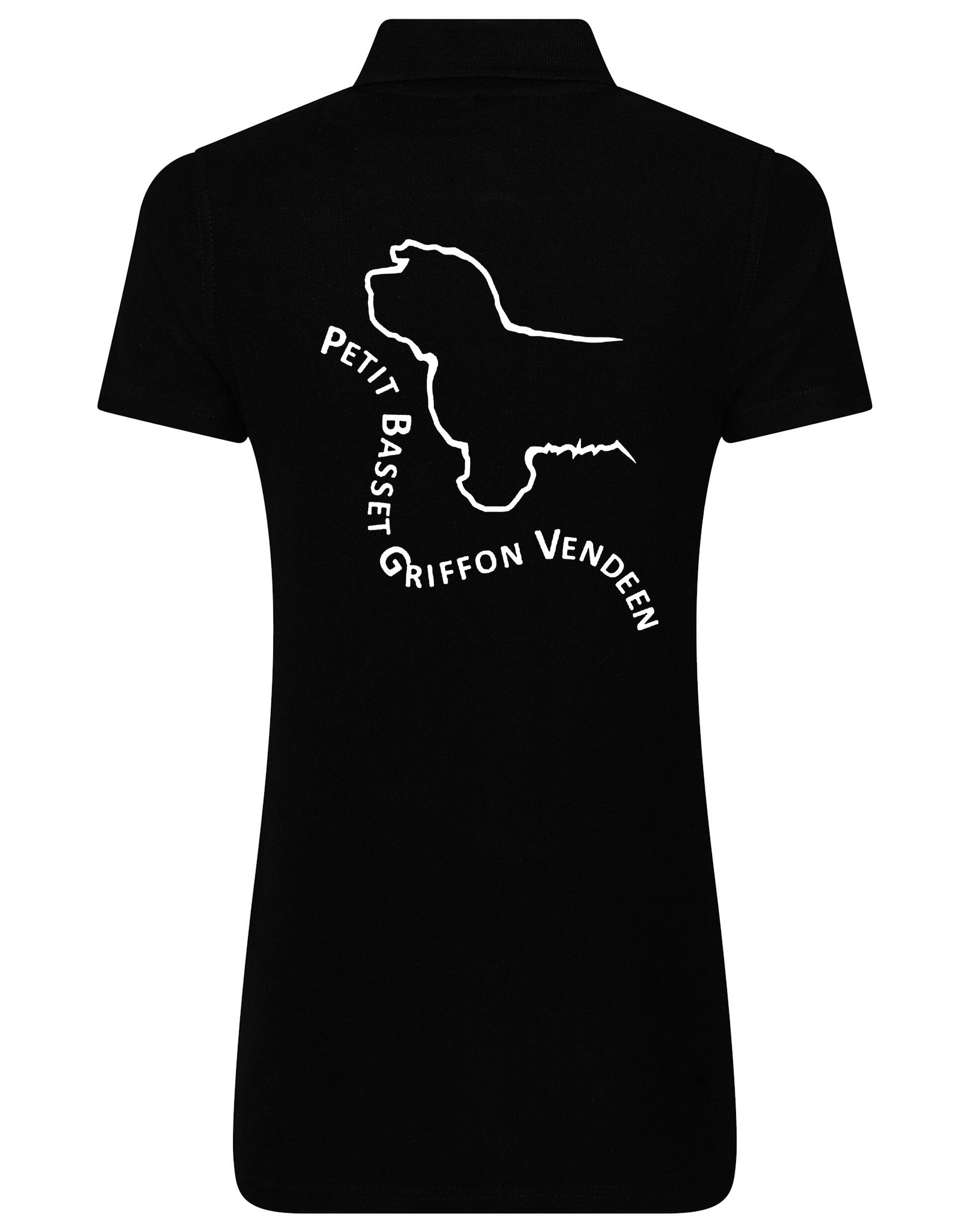 Petit Basset Griffon Vendéen Women’s Cotton Polo – premium-quality cotton polo featuring exclusive PBGV artwork, lightweight breathable fabric, structured collar, and feminine fit for versatile style and everyday comfort.