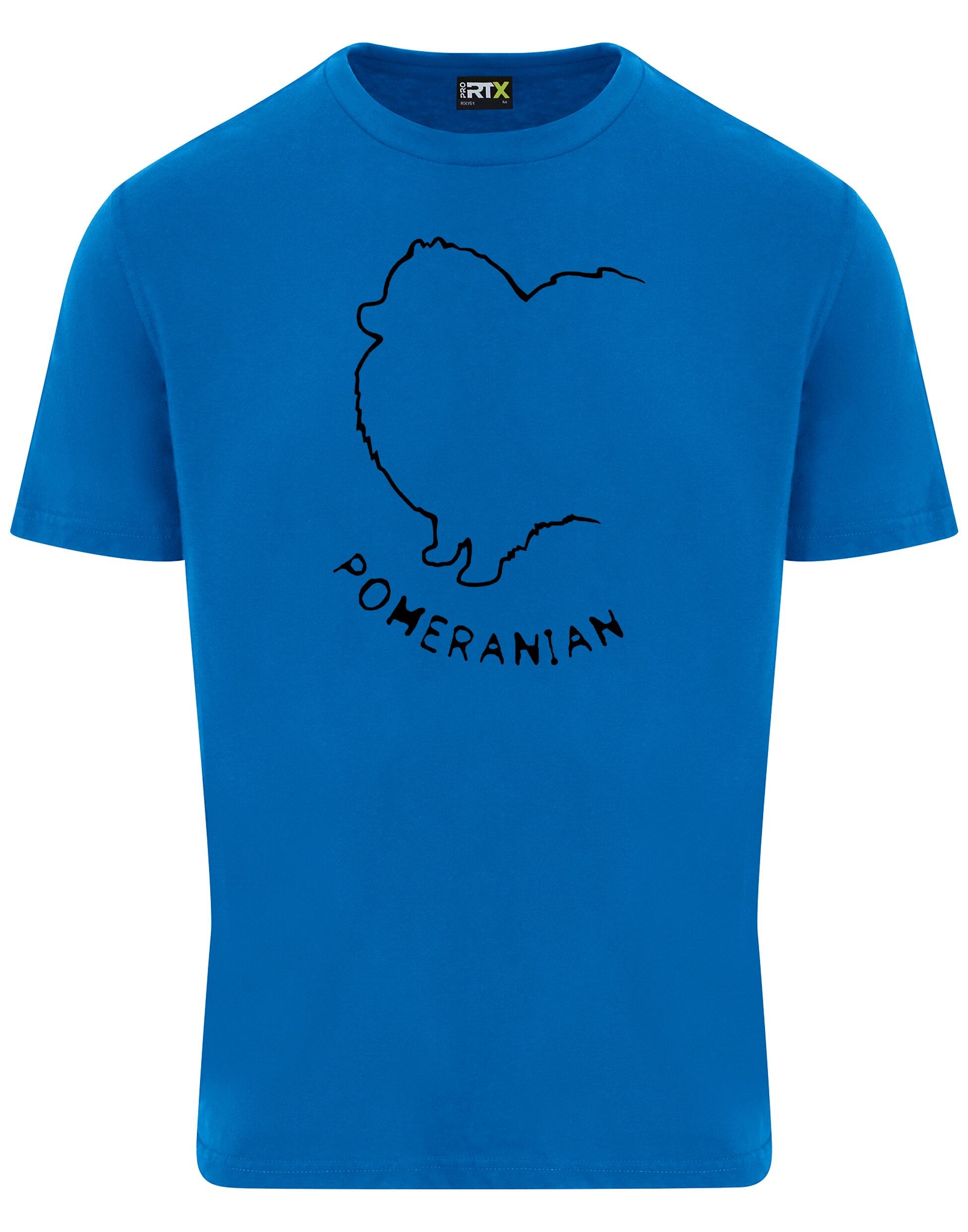 Pomeranian Unisex Roundneck T-Shirt featuring exclusive breed artwork, a relaxed unisex fit, and breathable cotton fabric for all-day comfort.