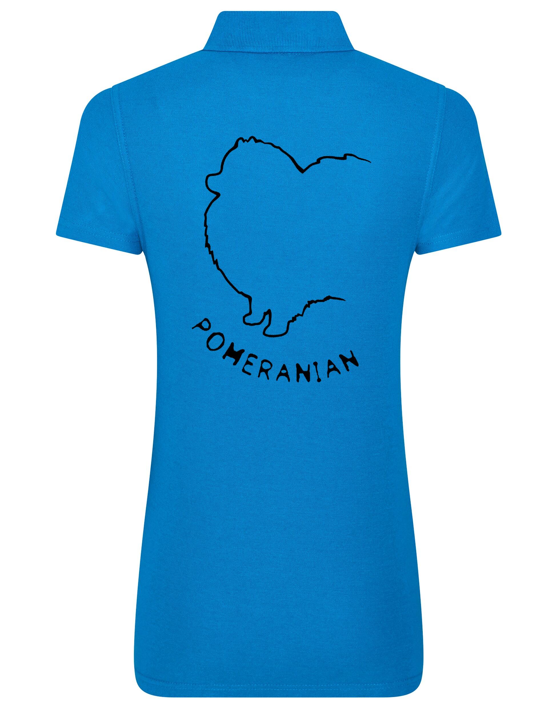Pomeranian Women’s Cotton Polo featuring exclusive breed artwork, a tailored feminine fit, and breathable fabric for all-day comfort.