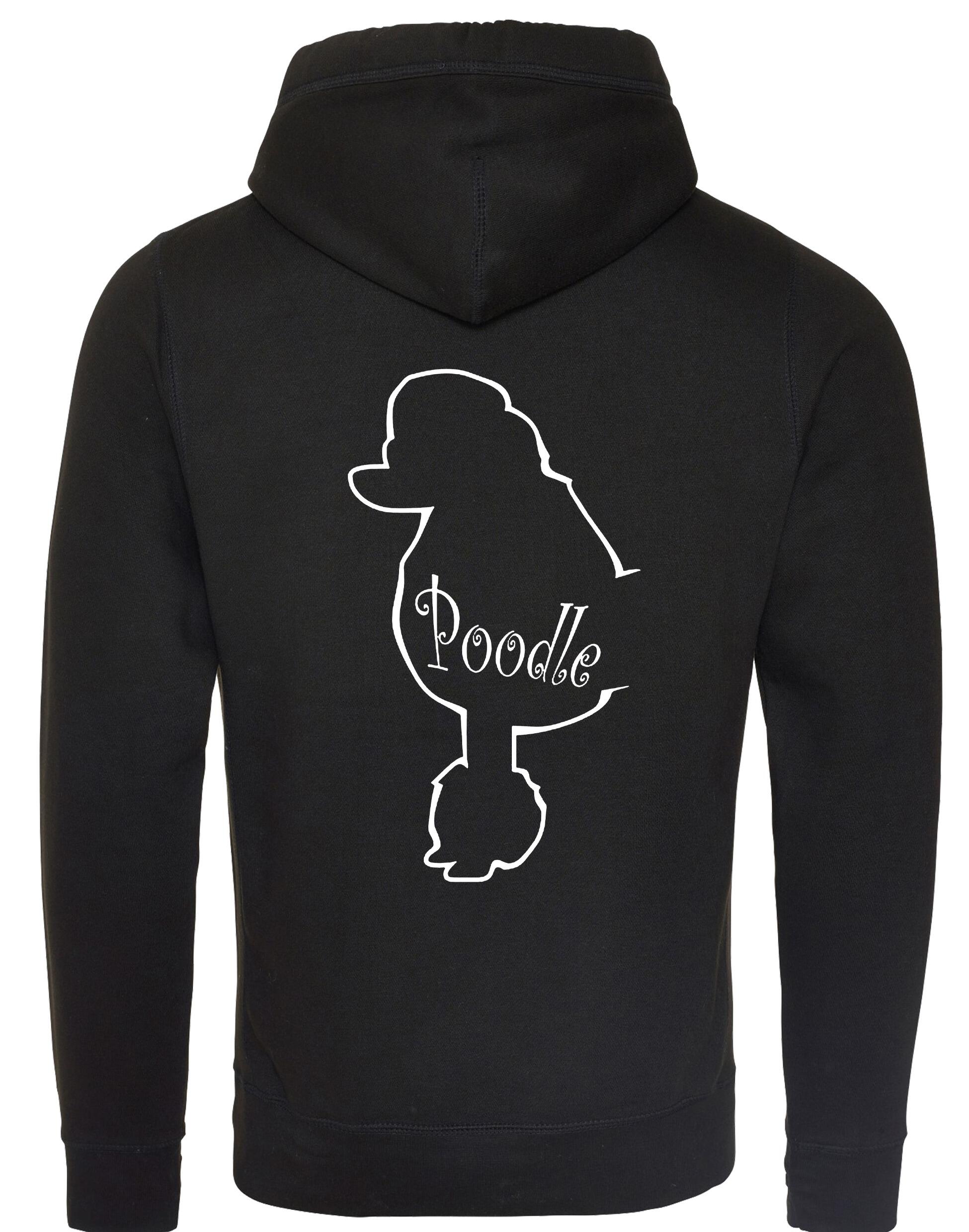 Poodle Crossneck Pullover Hoodie with exclusive breed design, fleece lining, and kangaroo pocket for comfort and style.