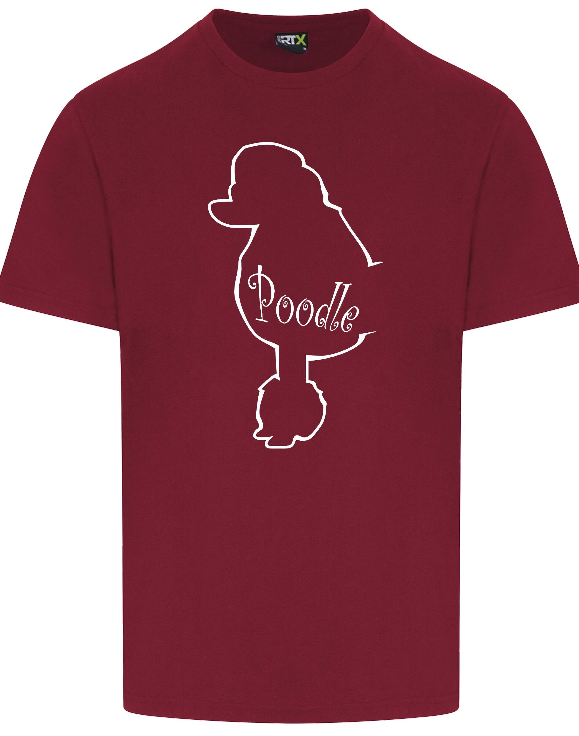 Unisex Poodle Roundneck T-shirt featuring exclusive breed-inspired artwork and premium breathable cotton for superior comfort and style.