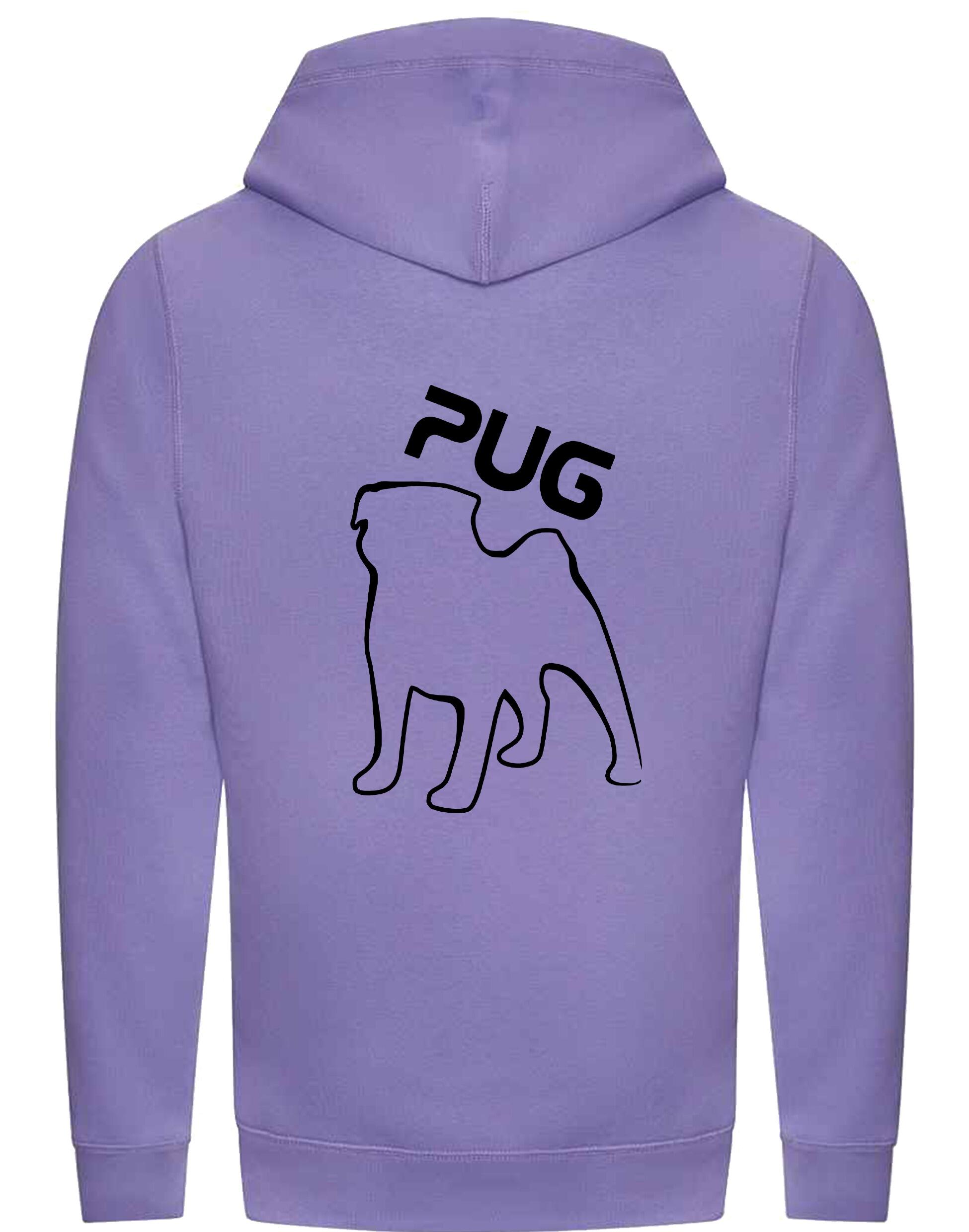 Unisex Pug (Outline) Crossneck Pullover Hoodie featuring exclusive outline artwork, crafted from premium heavy-blend fabric with a brushed fleece interior, a spacious kangaroo pocket, and ribbed cuffs for stylish, modern comfort.