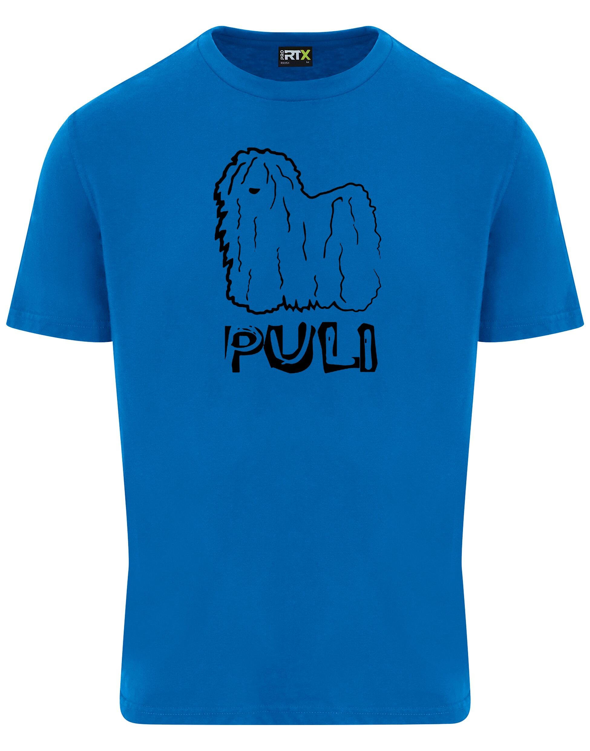 Unisex Hungarian Puli Roundneck T-shirt featuring exclusive breed-inspired artwork, crafted from premium breathable cotton for all-day comfort and a relaxed, stylish fit, perfect for Hungarian Puli enthusiasts.
