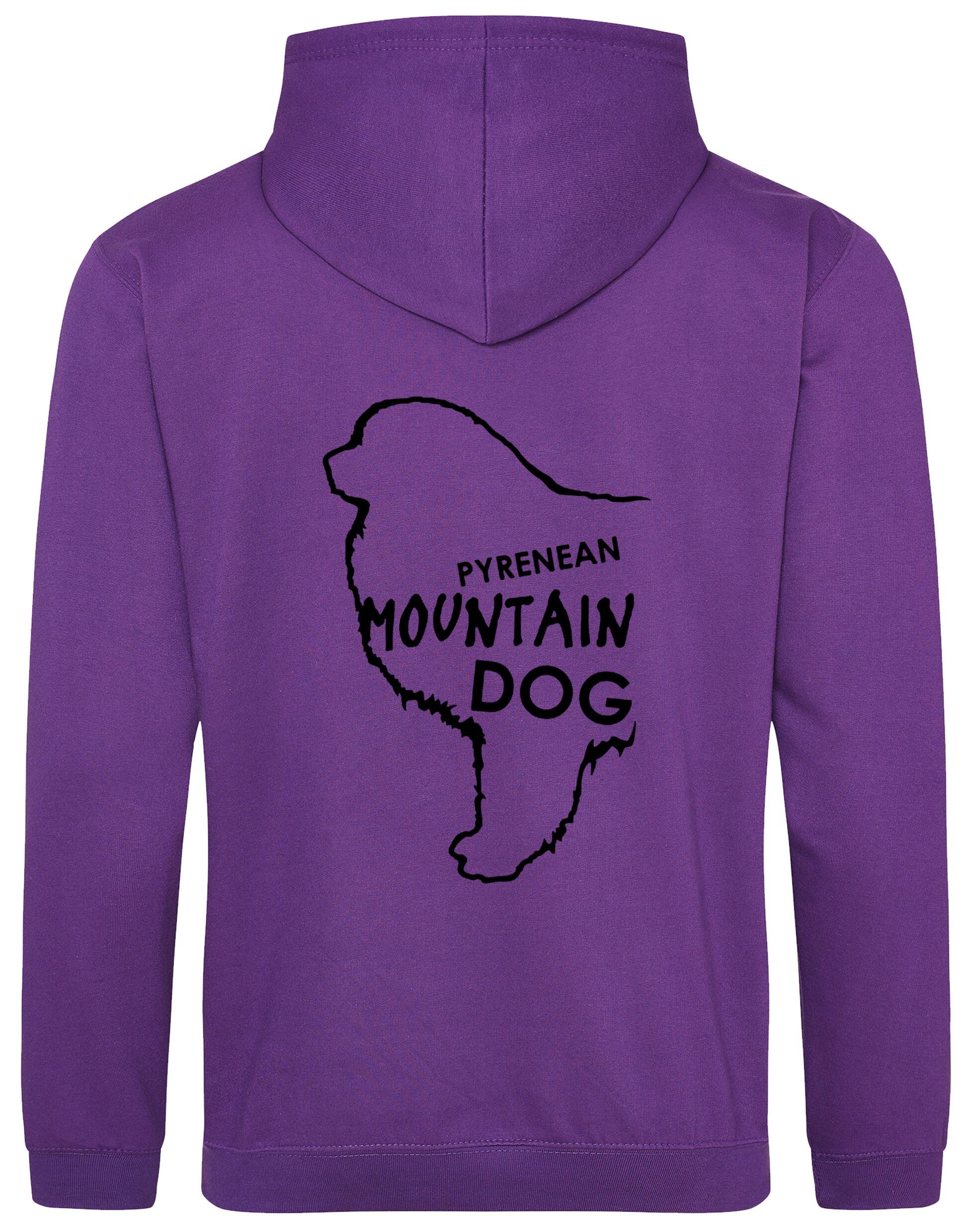 Unisex Pyrenean Mountain Dog Design Pullover Hoodie featuring exclusive breed artwork with personalization options, crafted from premium heavy-blend fabric with a cozy brushed fleece interior, ribbed cuffs, and a double-fabric hood for stylish, comfortable outdoor wear.