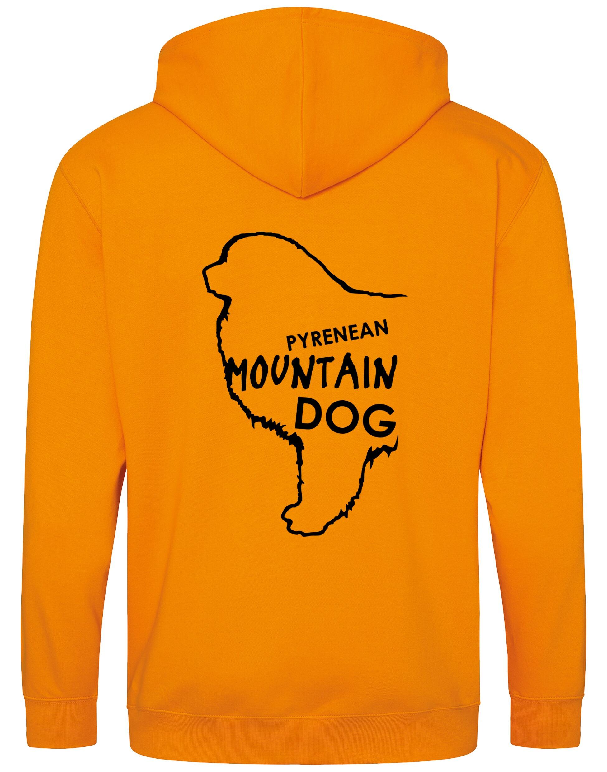 Unisex Pyrenean Mountain Dog Zipped Hoodie featuring exclusive breed artwork with personalization options, crafted from premium heavy-blend fabric with a cozy brushed fleece interior, full-zip closure, and kangaroo pocket for stylish, versatile outdoor wear.