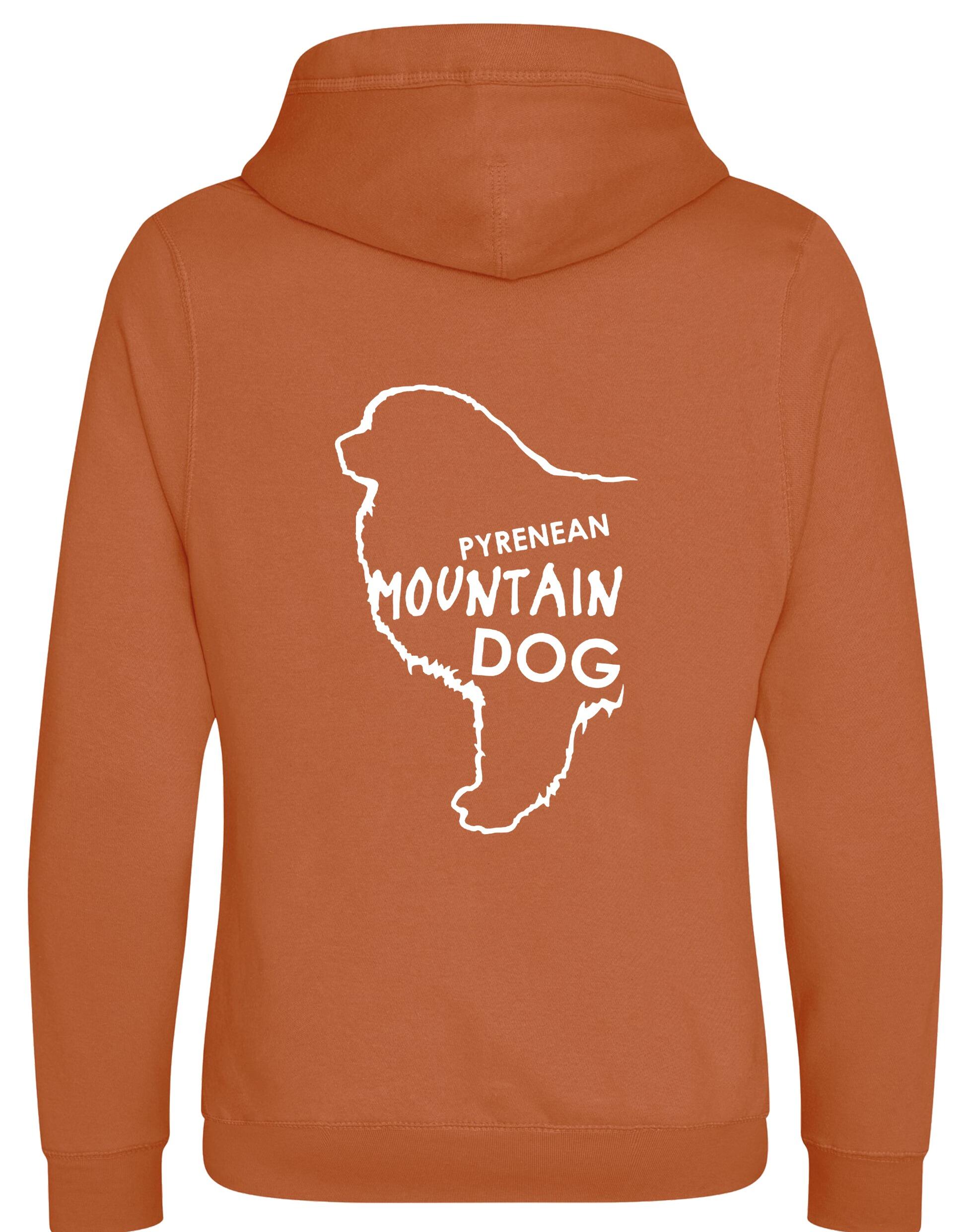 Unisex Pyrenean Mountain Dog Crossneck Pullover Hoodie featuring exclusive breed artwork, crafted from premium heavy-blend fabric with a cozy brushed fleece interior, a spacious kangaroo pocket, and a modern crossneck design for stylish, comfortable outdoor wear.