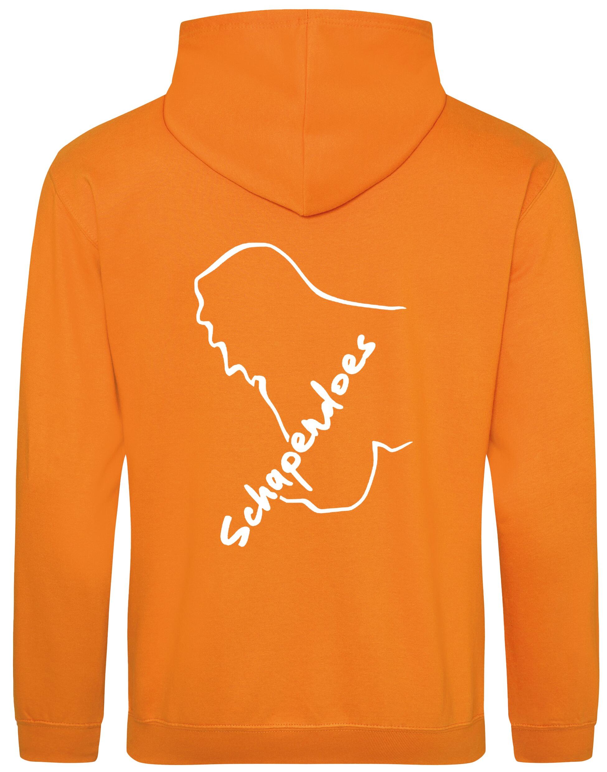 Schapendoes Pullover Hoodie featuring exclusive breed artwork, cozy brushed fleece interior, kangaroo pocket, double-fabric hood, and personalization options for stylish comfort and breed pride.
