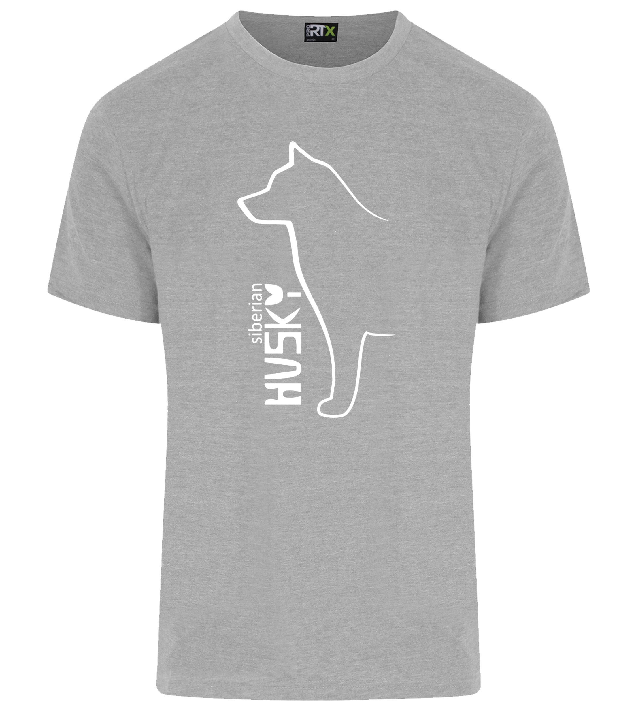 Unisex roundneck T-shirt featuring exclusive Siberian Husky artwork on the front, made from lightweight breathable cotton with a relaxed fit—ideal for dog lovers, casual outings, and breed events.