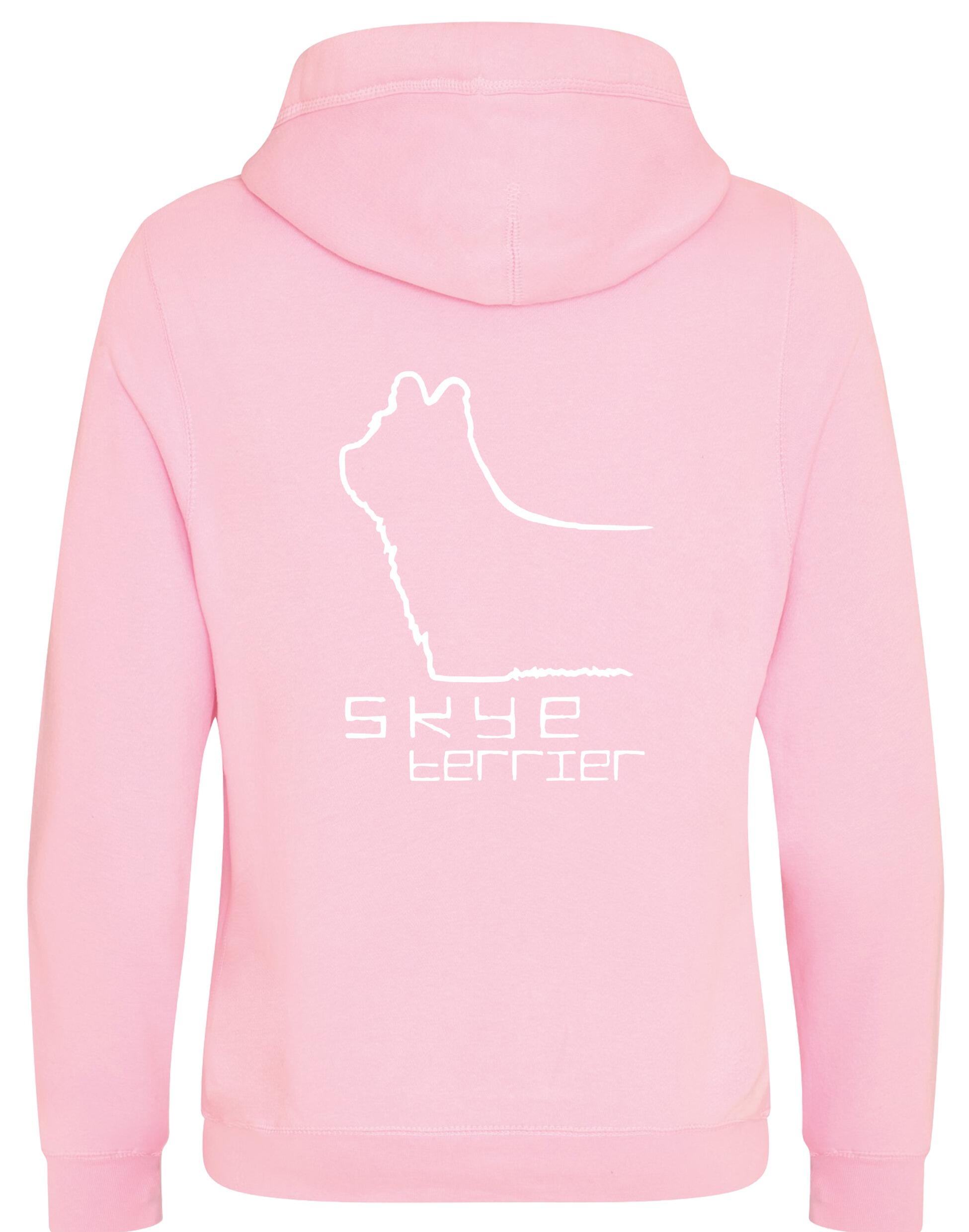 Unisex crossneck pullover hoodie with exclusive Skye Terrier artwork on the back, brushed fleece lining, and a spacious kangaroo pocket. A warm, stylish choice for Skye Terrier enthusiasts and perfect for casual wear or dog events.