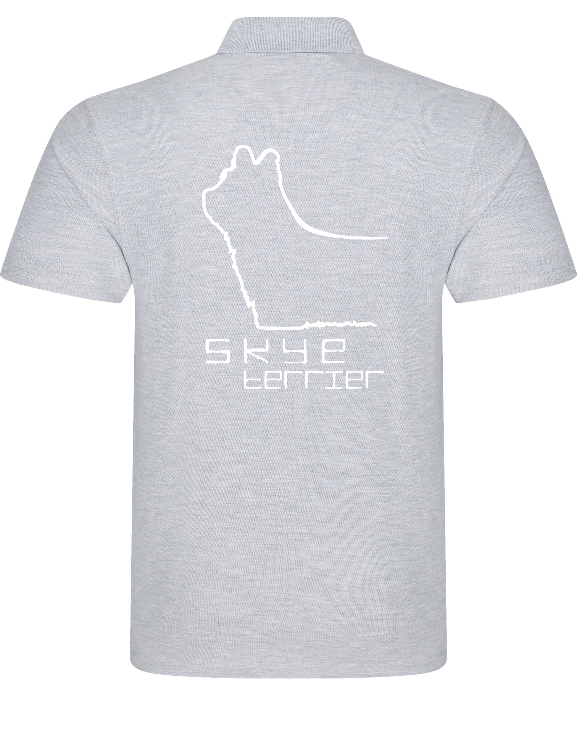 Unisex cotton polo with Skye Terrier design on the back. Soft, breathable fabric and a relaxed fit make it ideal for dog lovers attending events, enjoying walks, or lounging in comfort.