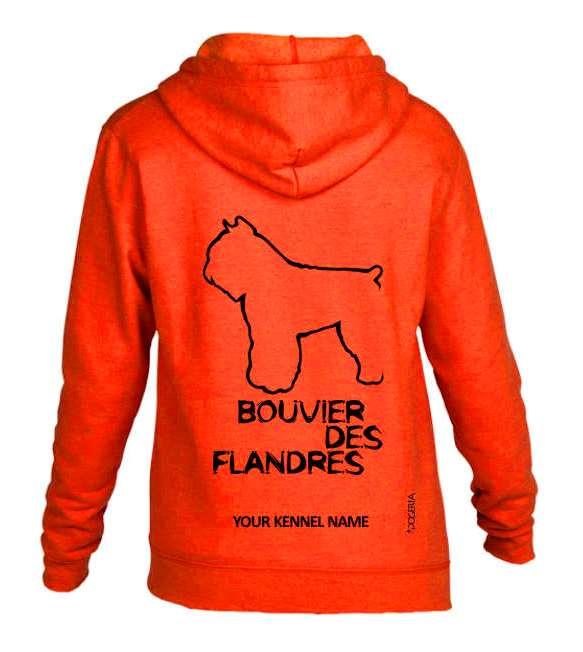 Bouvier des Flandres Dog Breed Hoodies Full Zipped Women's & Men's Styles Exclusive Dogeria Design