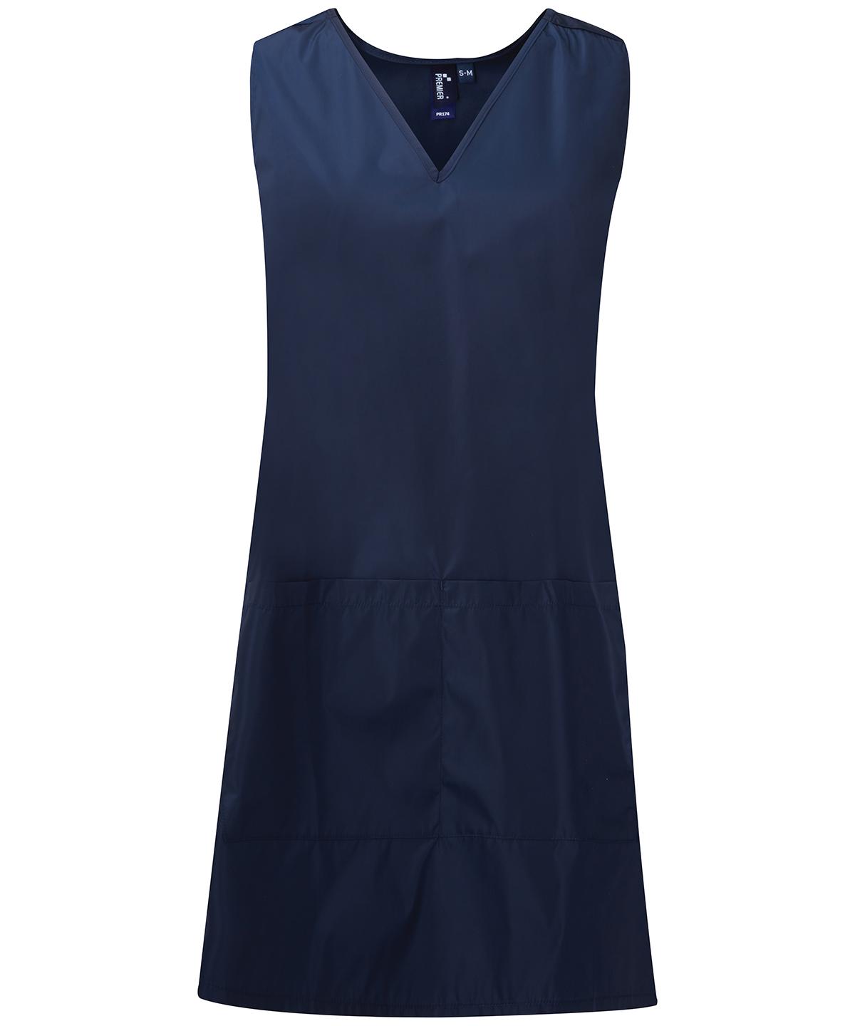 Waterproof Grooming Tunic V Neck with Polyurethane Coating Navy