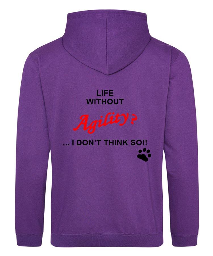 Life without Agility Design on a Purple Pullover Hoodie