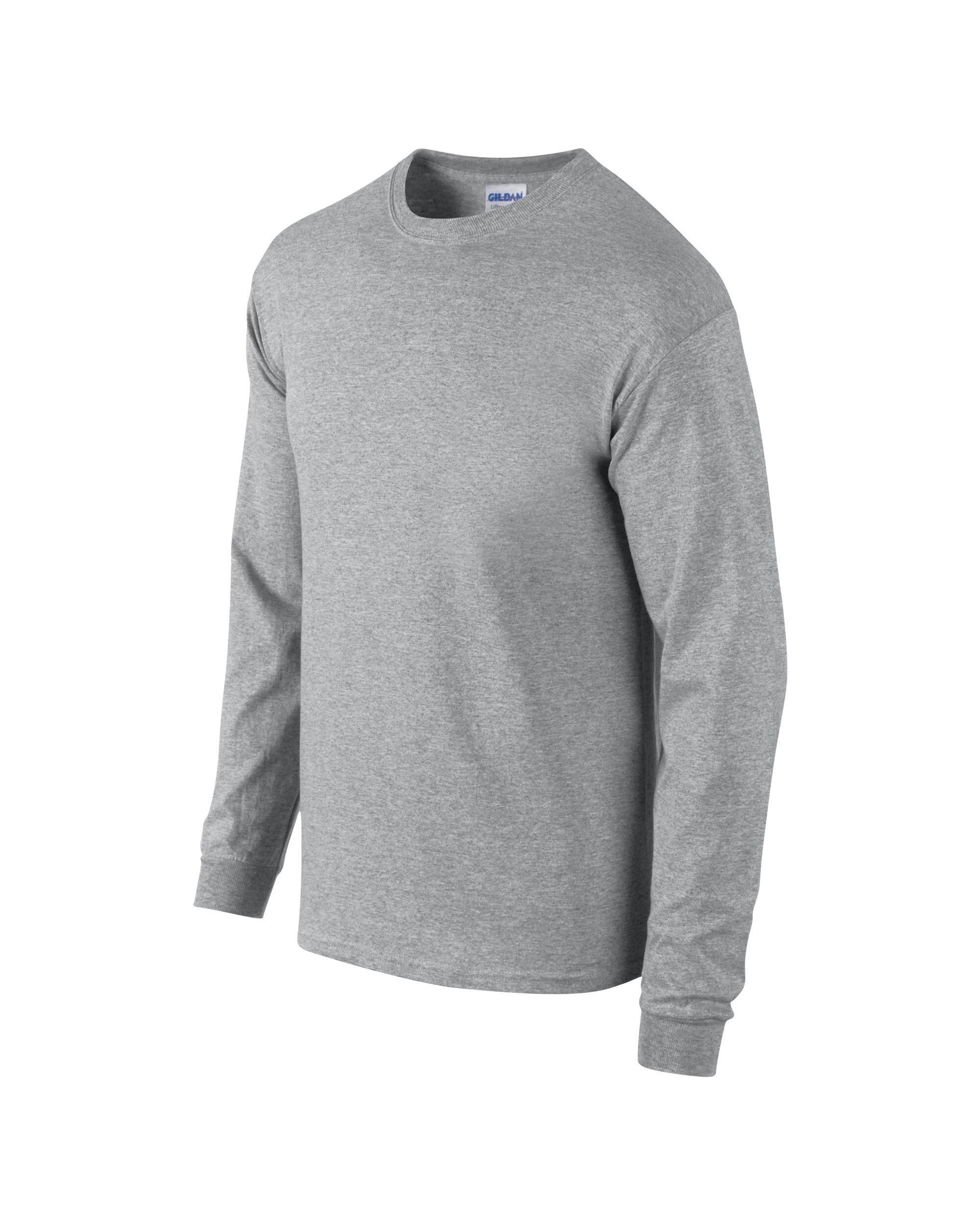 Ultra Cotton Long Sleeve Unisex T-Shirt Sports Grey