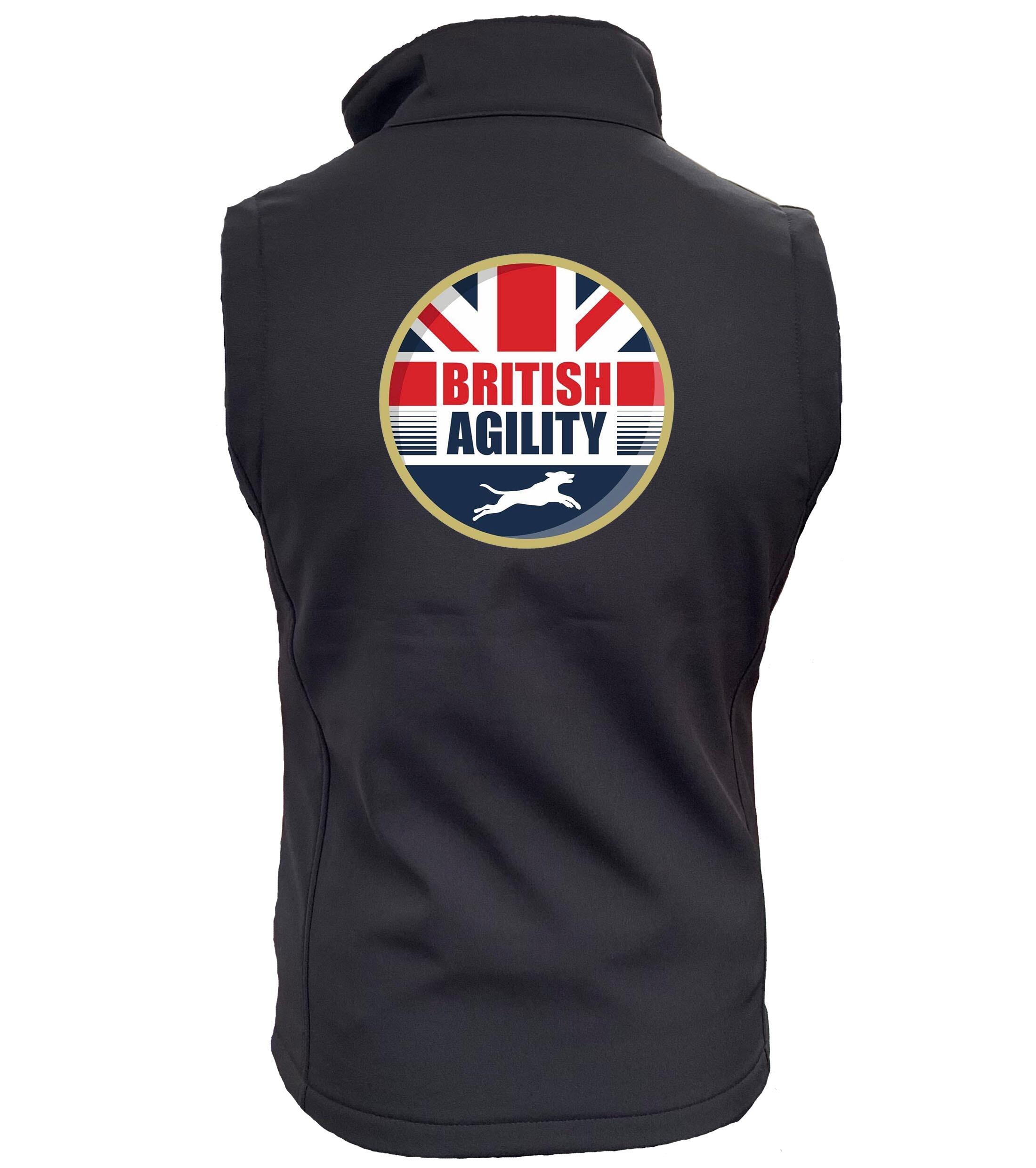 British Agility 2023 Soft Shell Gilet Black Black