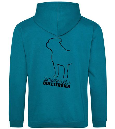Unisex Staffordshire Bullterrier Pullover Hoodie Jade (Black)