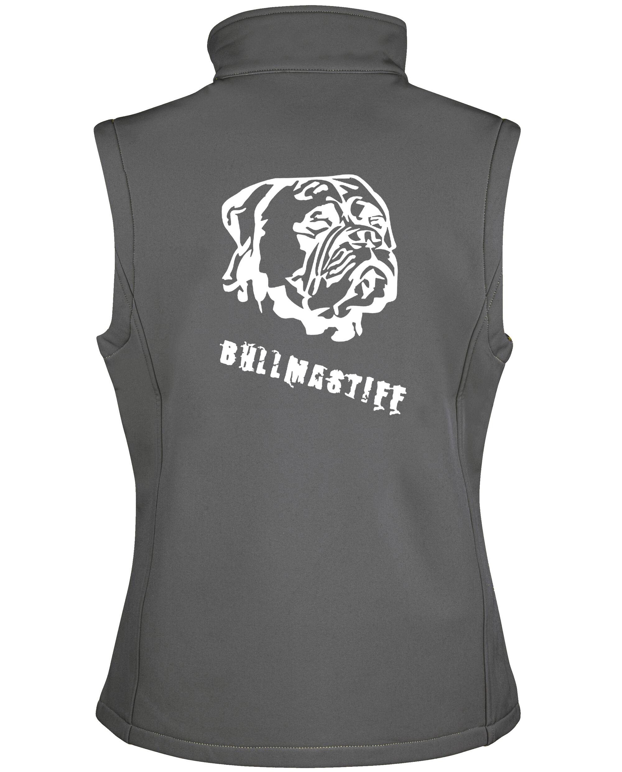 Female Bullmastiff Softshell Jacket Charcoal (White)