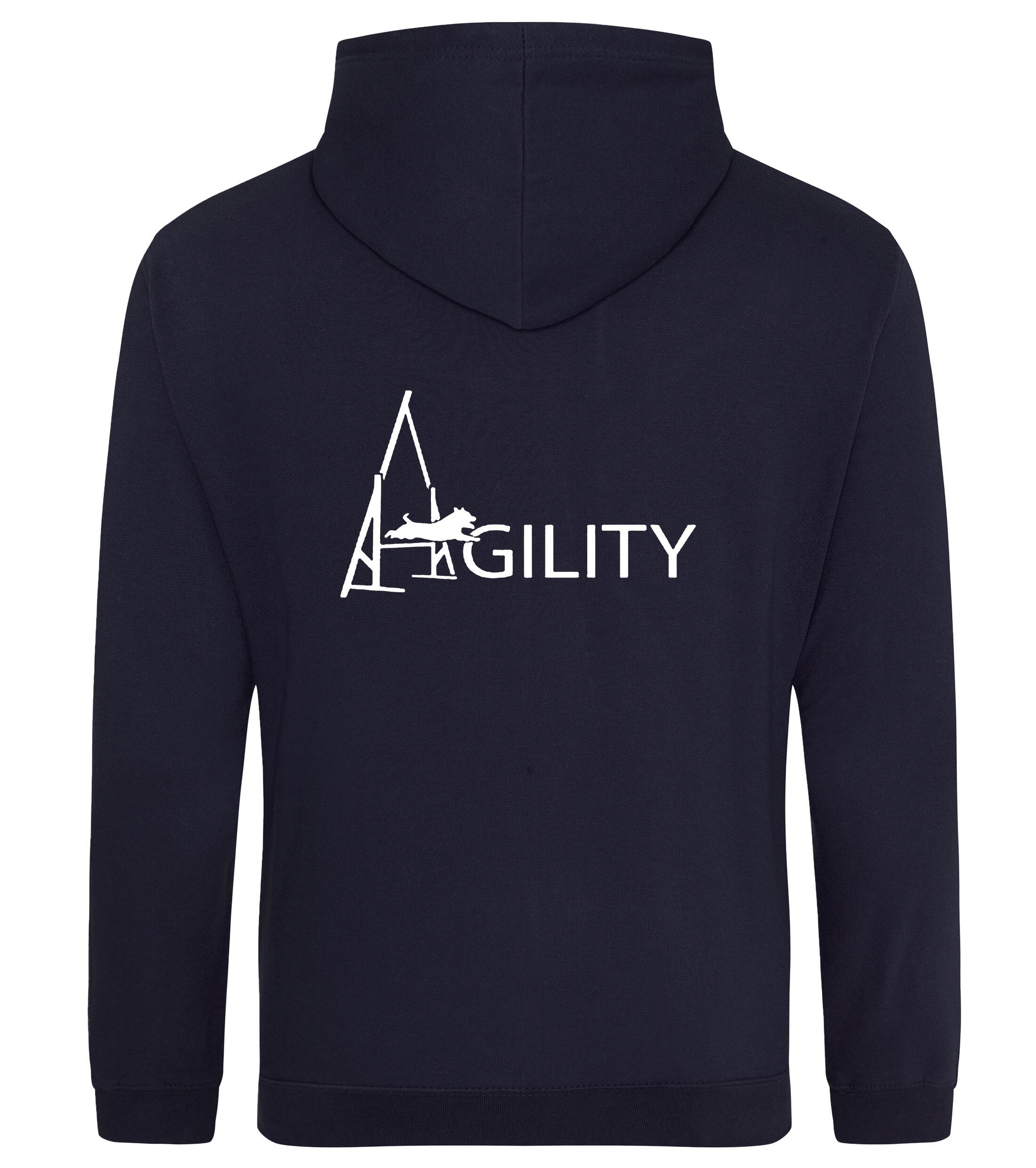 Unisex Agility Pullover Hoodie French Navy (White)
