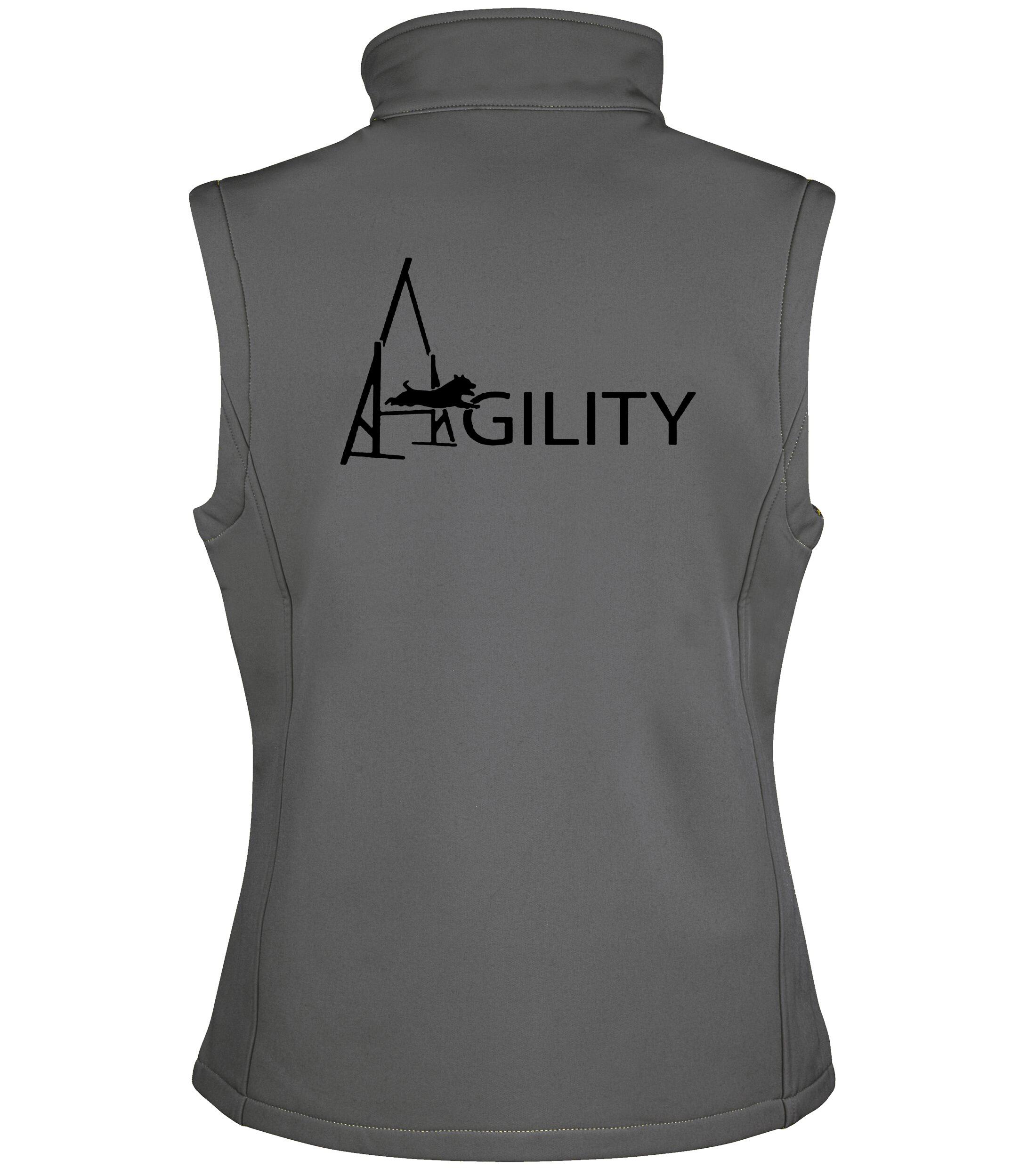 Female Agility Softshell Gilet Charcoal (Black)