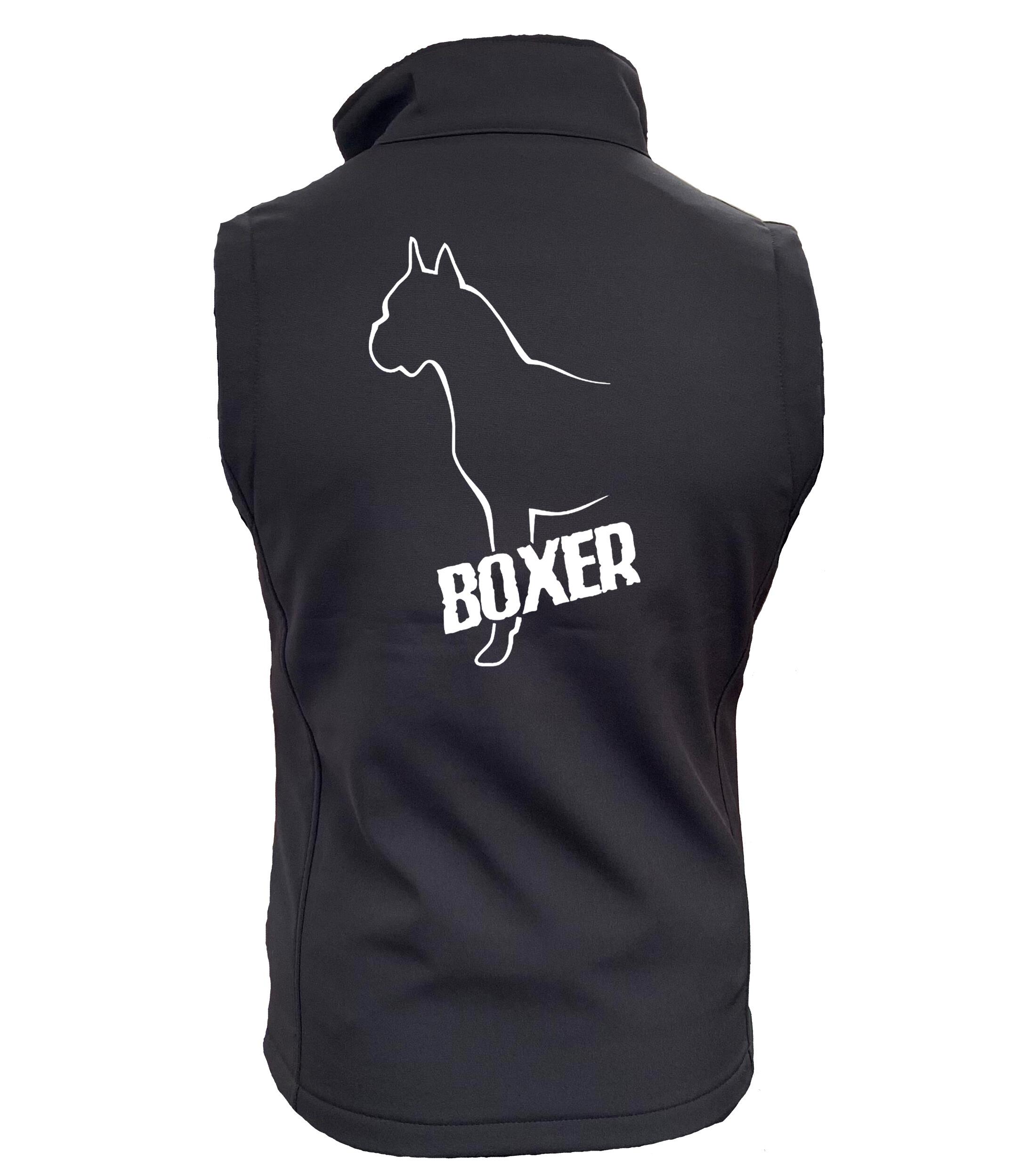 Female Boxer Ear Up Softshell Jacket Black Orange (White)