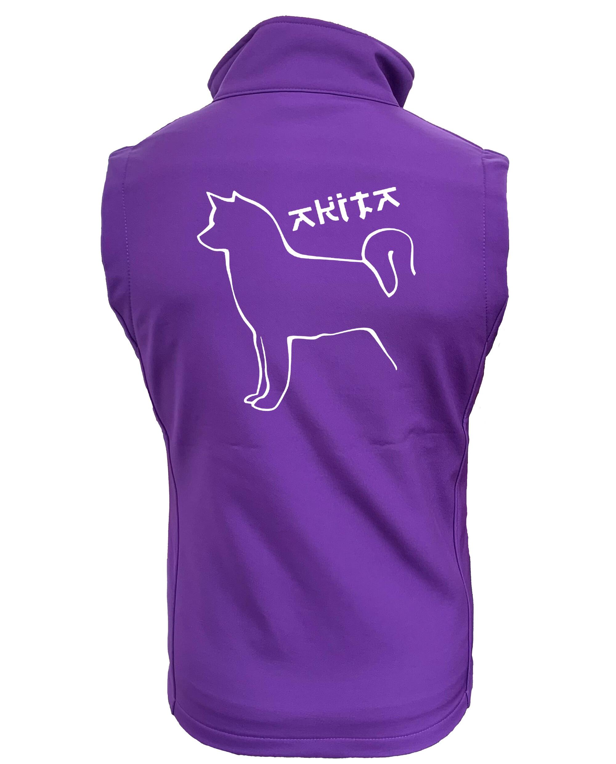 Female Akita Softshell Gilet Purple (White)