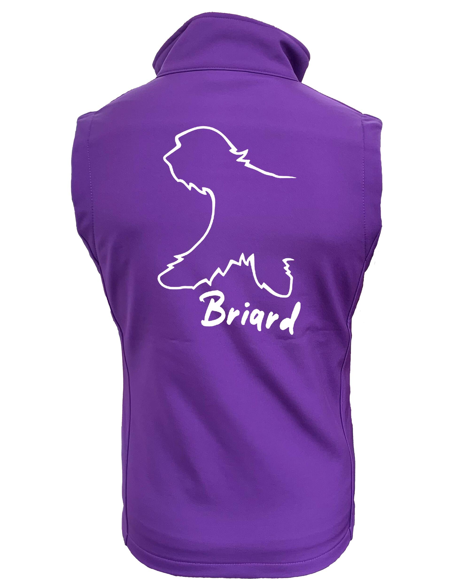 Unisex Briard Softshell Gilet Purple (White)