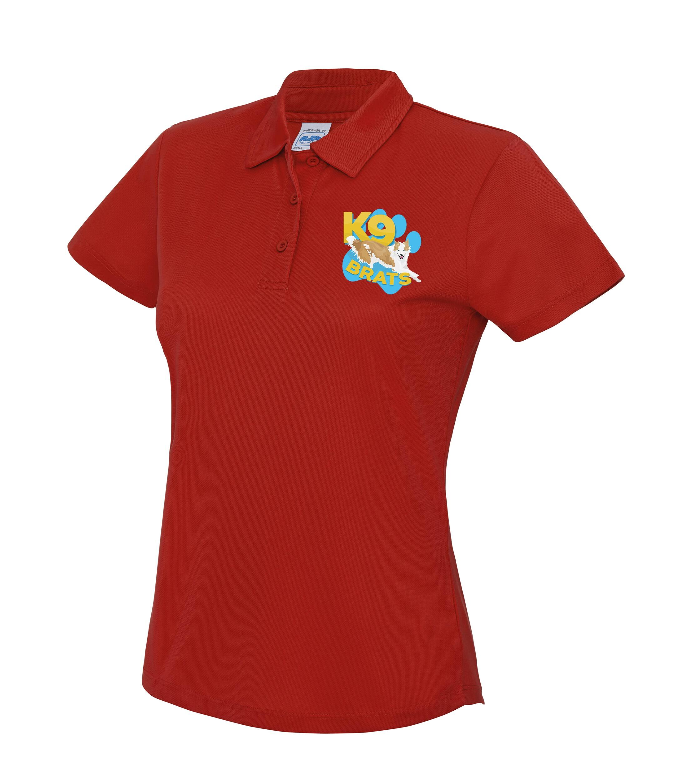 K9 Brats Female Cool Polo Red