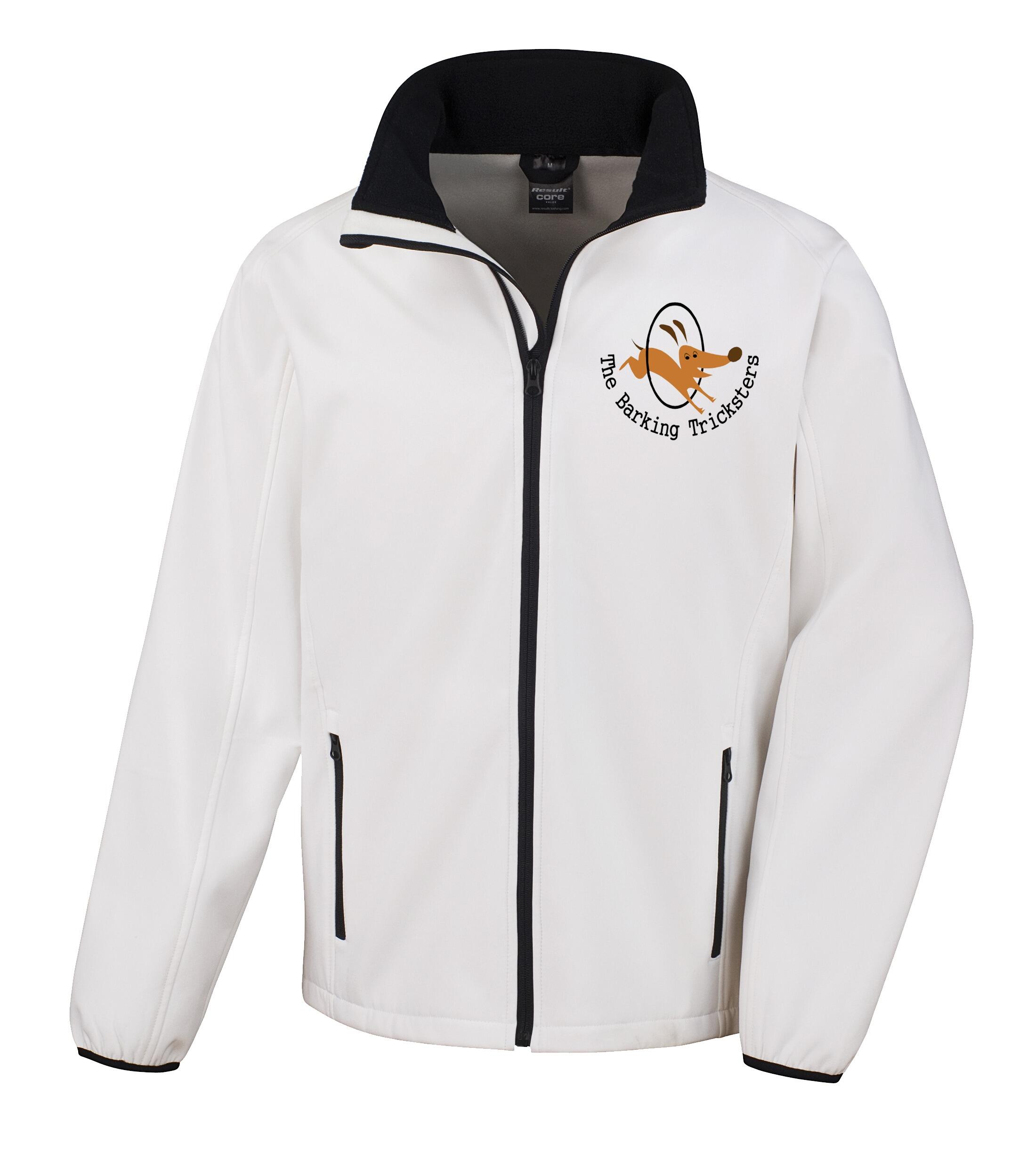 The Barking Tricksters Female Softshell Jacket White