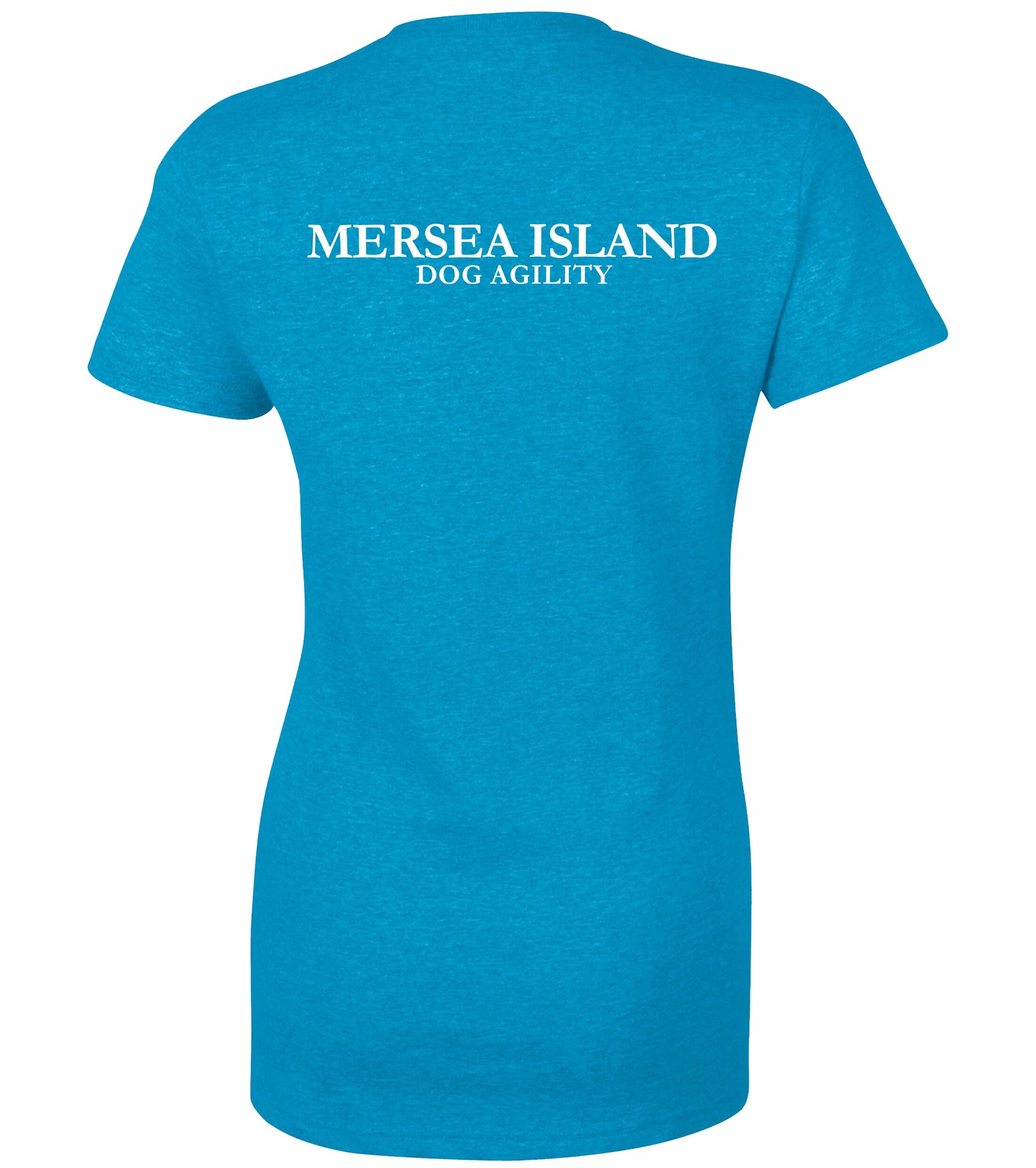 Mersea Island Dog Agility Female Roundneck Tee Sapphire Blue