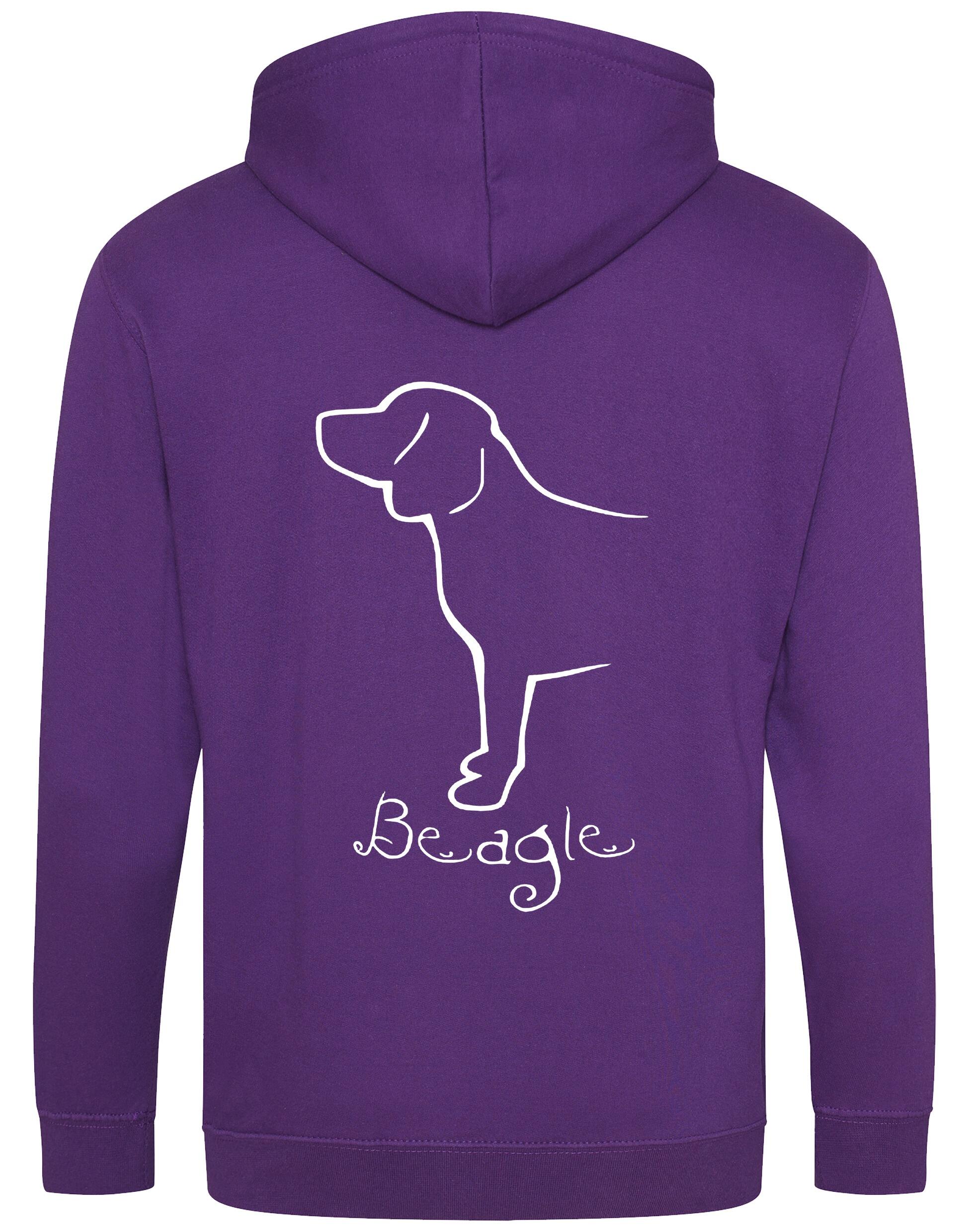 Beagle Dog Breed Design Zipped Hoodie – Style and Comfort for Dog Lovers