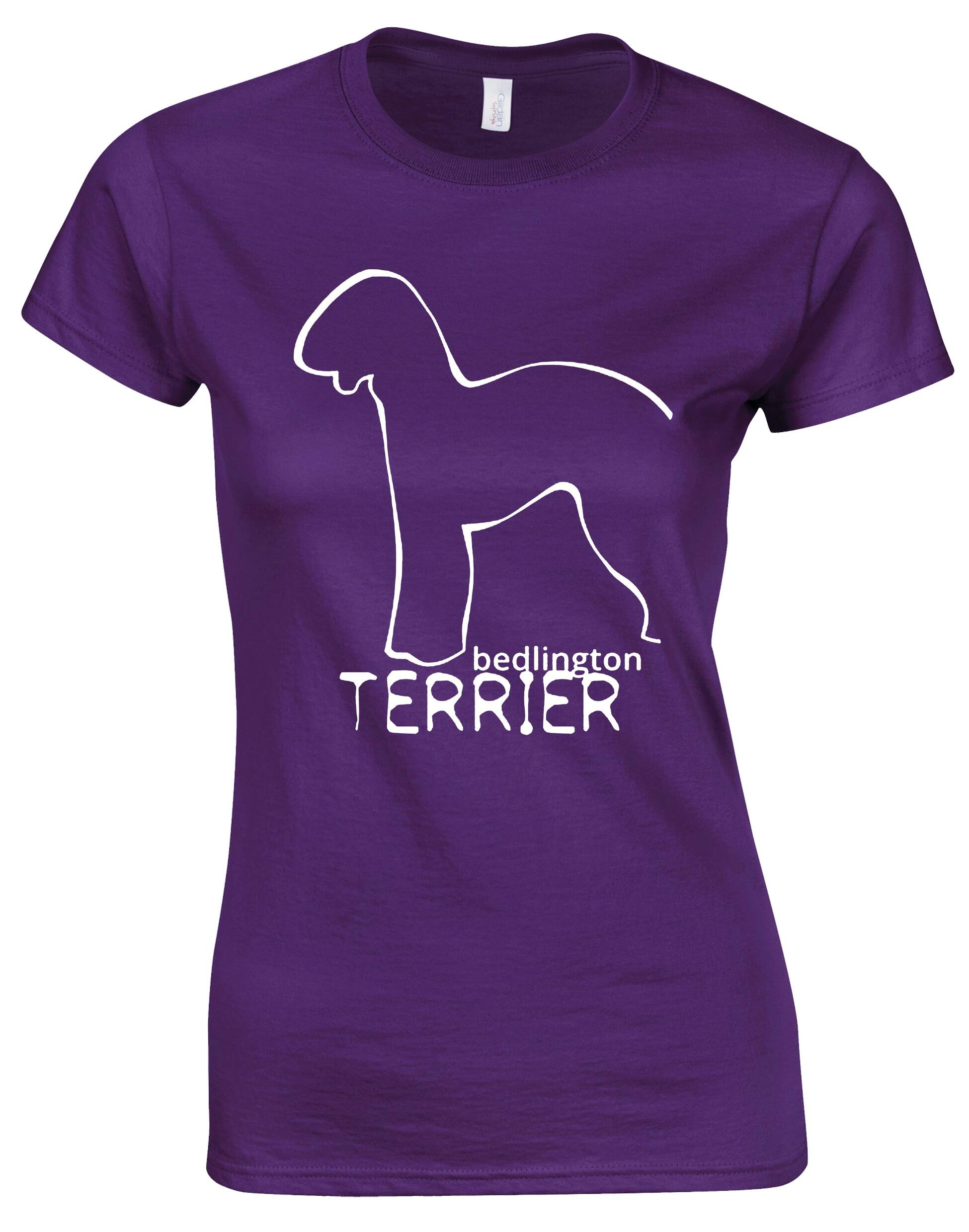Female Roundneck T-shirt with Bedlington Terrier Dog Breed Design – Style for Every Dog Lover