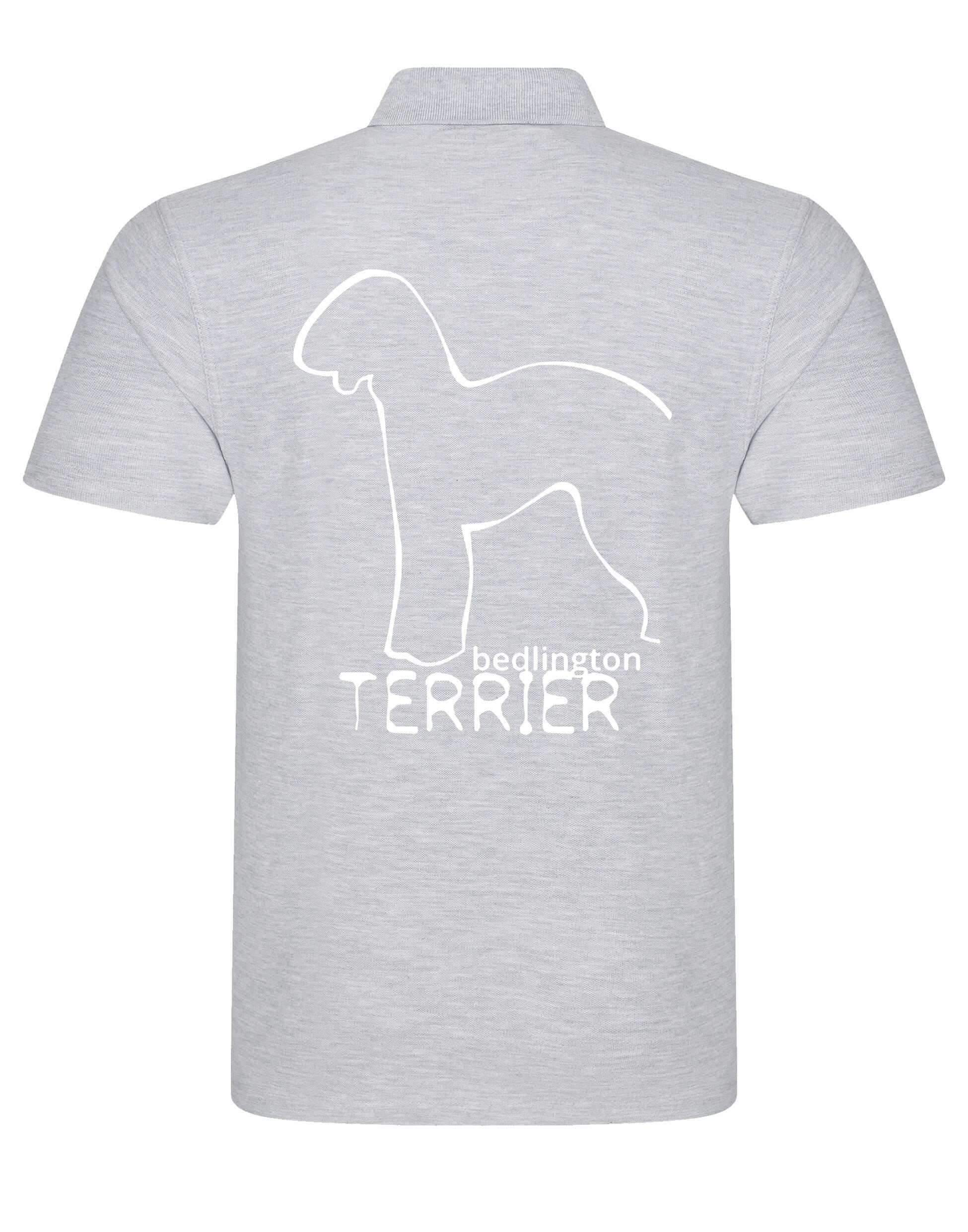 Unisex Cotton Polo with Bedlington Terrier Dog Breed Design – Comfort for Every Bedlington Terrier Enthusiast