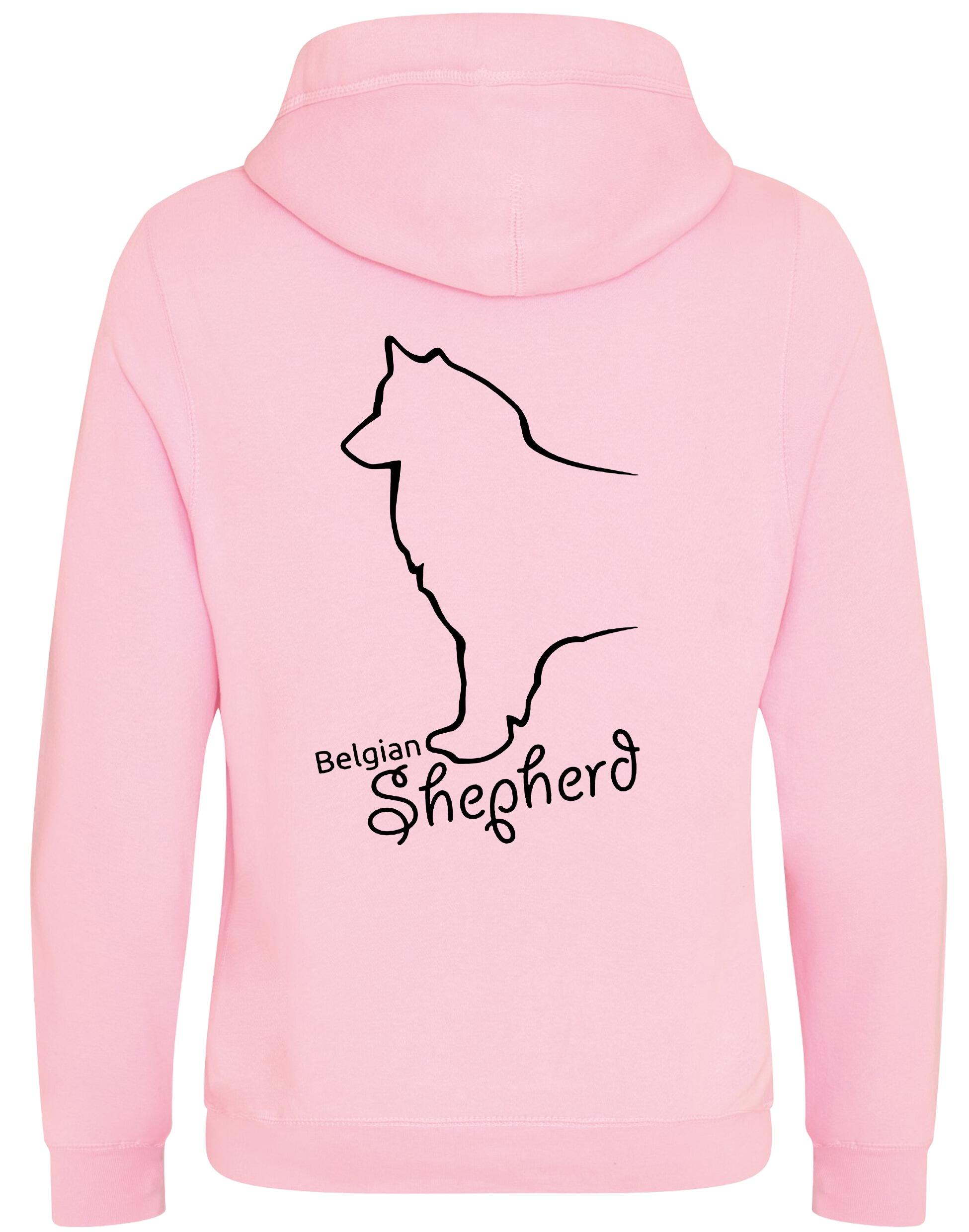 Unisex Crossneck Pullover Hoodie with Belgian Shepherd Dog Breed Design