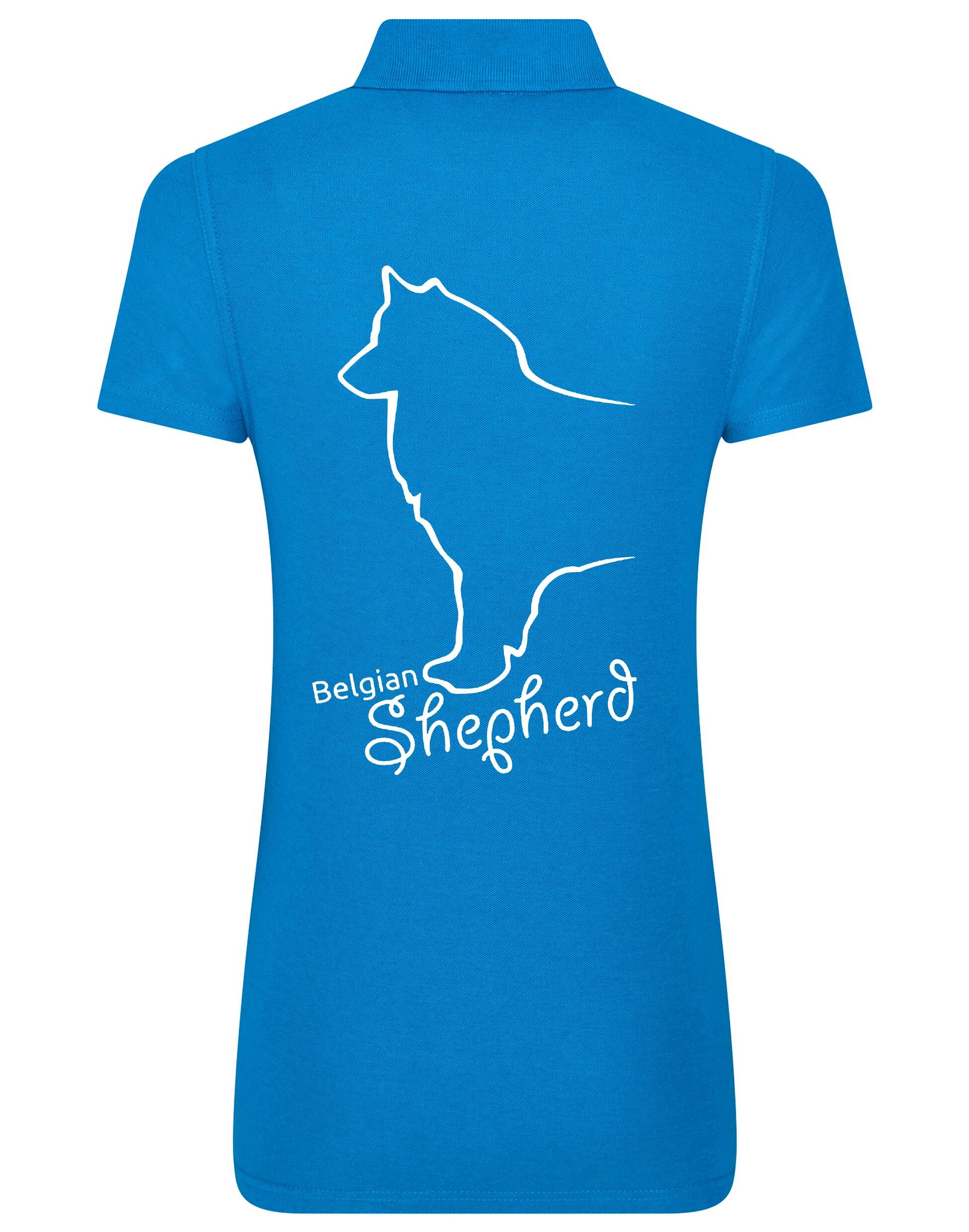Women’s Cotton Polo with Belgian Shepherd Dog Breed Design – A Must-Have for Belgian Shepherd Enthusiasts