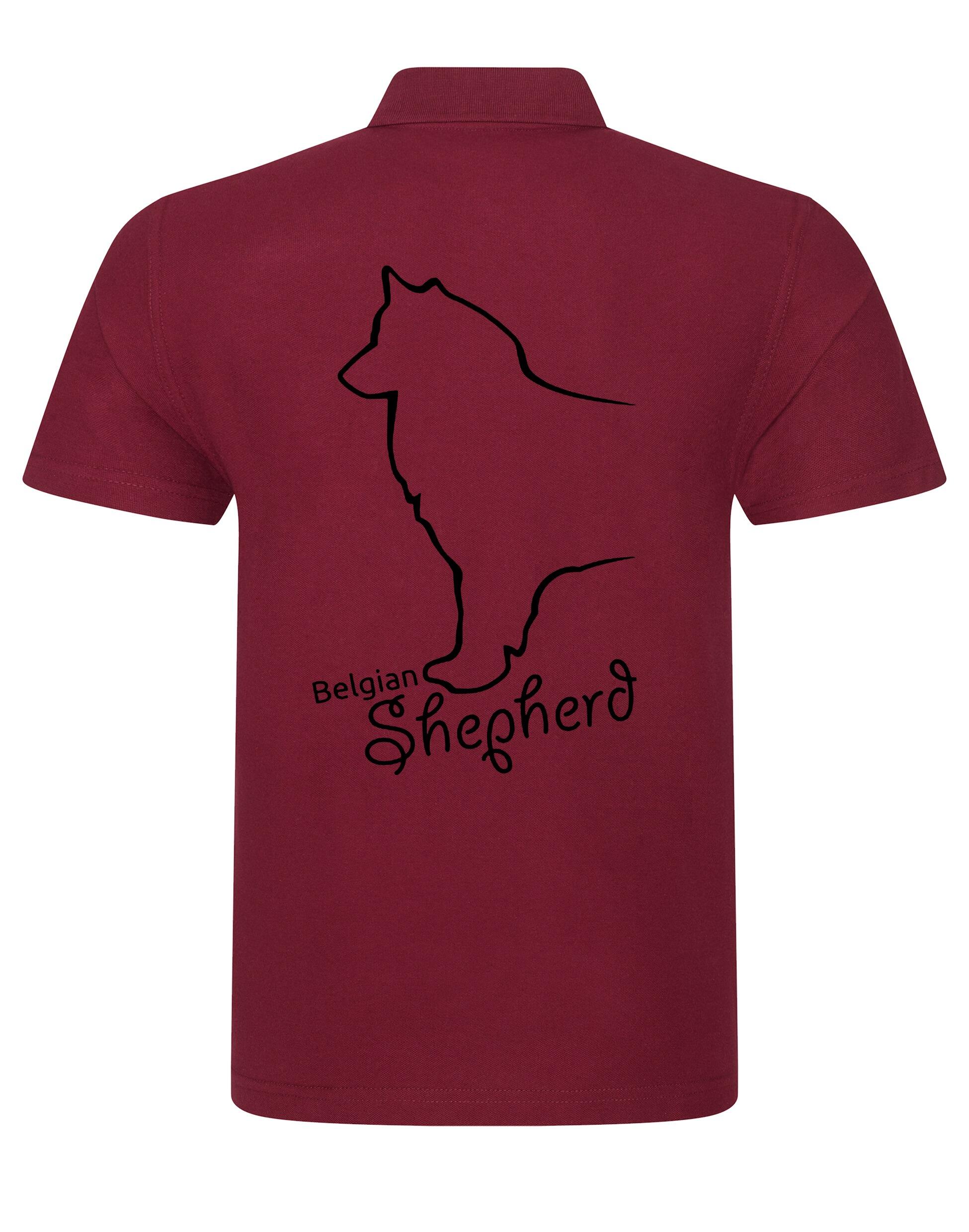 Unisex Cotton Polo with Belgian Shepherd Dog Breed Design – Comfort for Every Belgian Shepherd Enthusiast