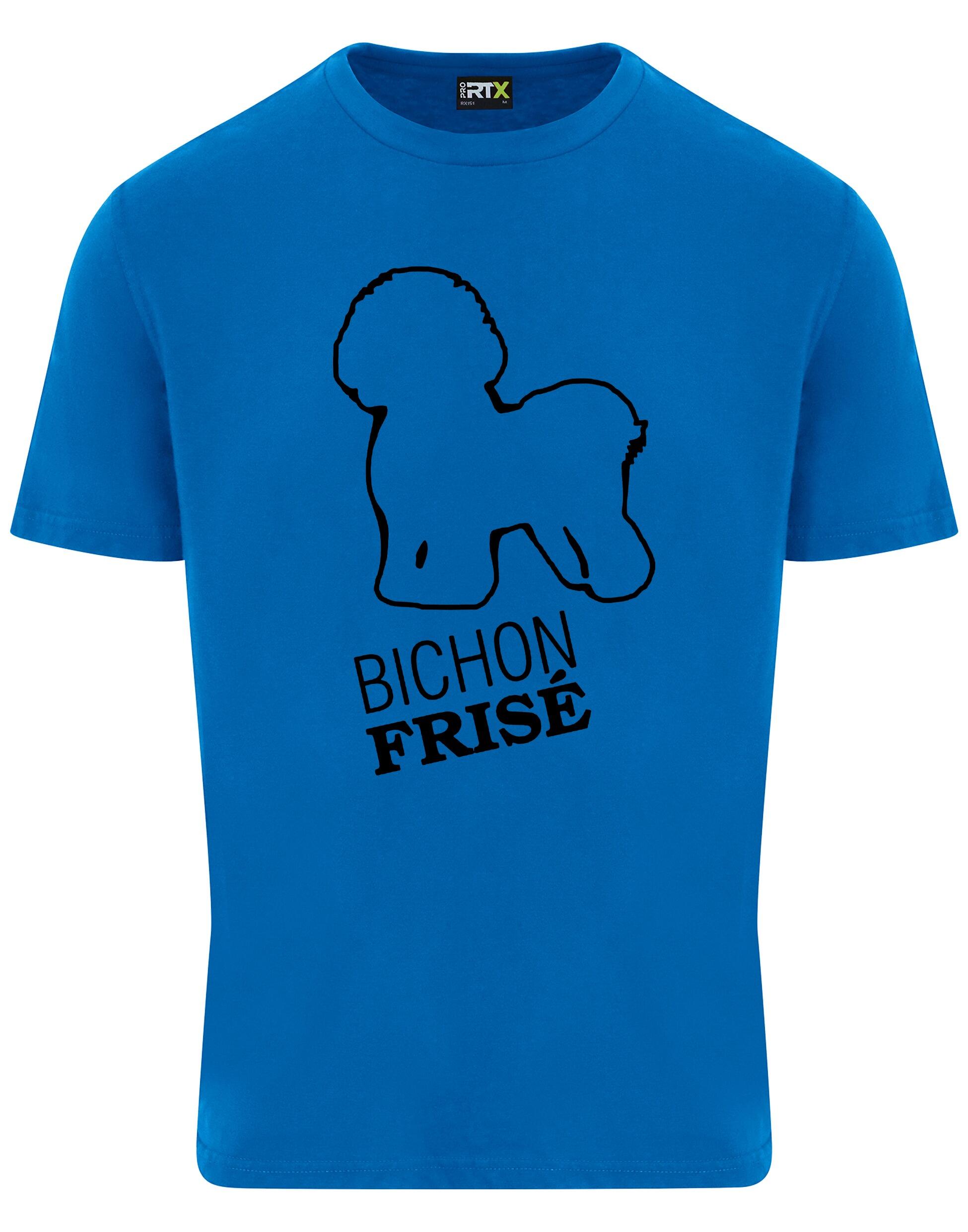 Unisex Roundneck T-shirt with Bichon Frise Dog Breed Design – Style for Every Bichon Frise Fan