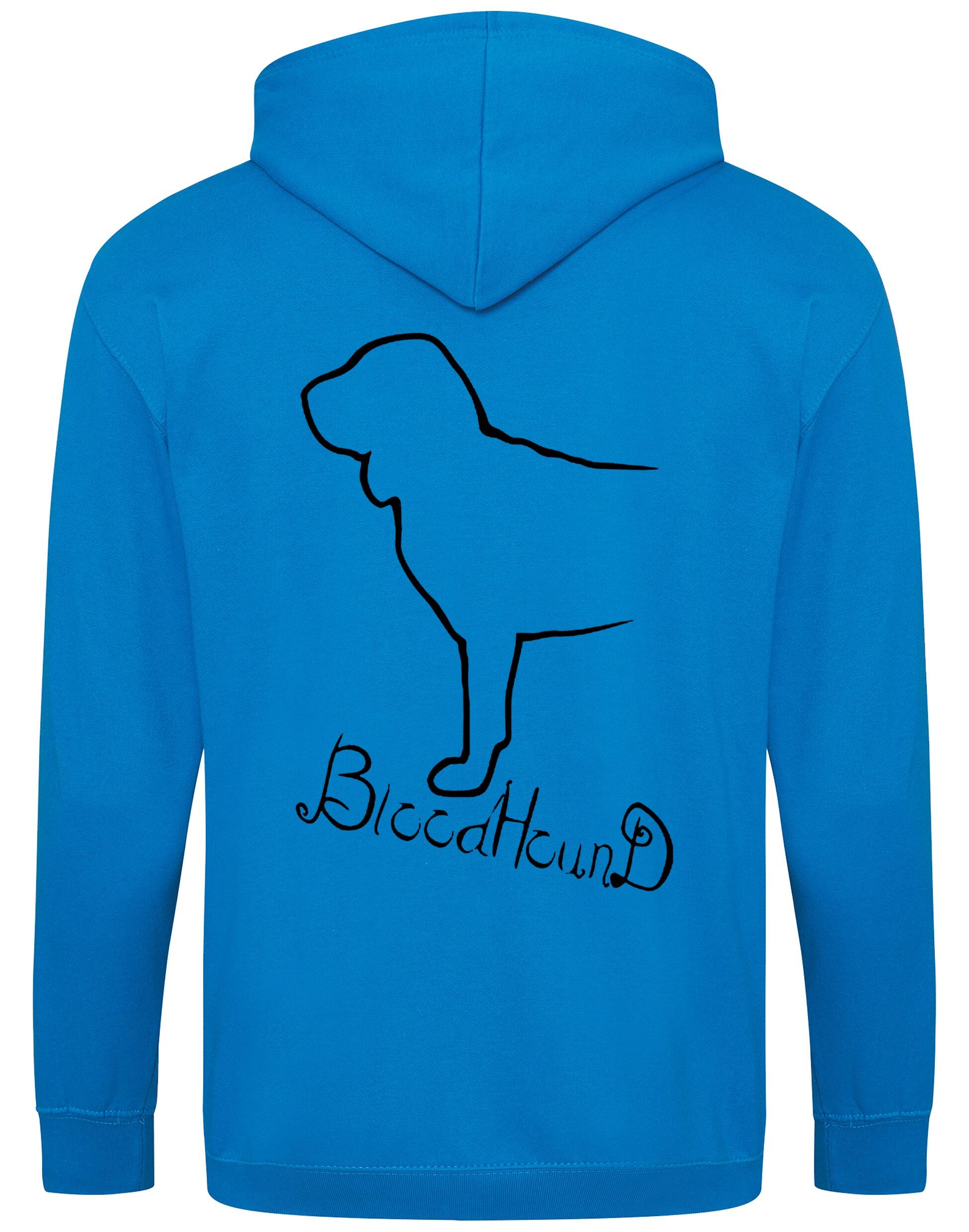 Bloodhound Dog Breed Design Zipped Hoodie – Style and Comfort for Dog Lovers