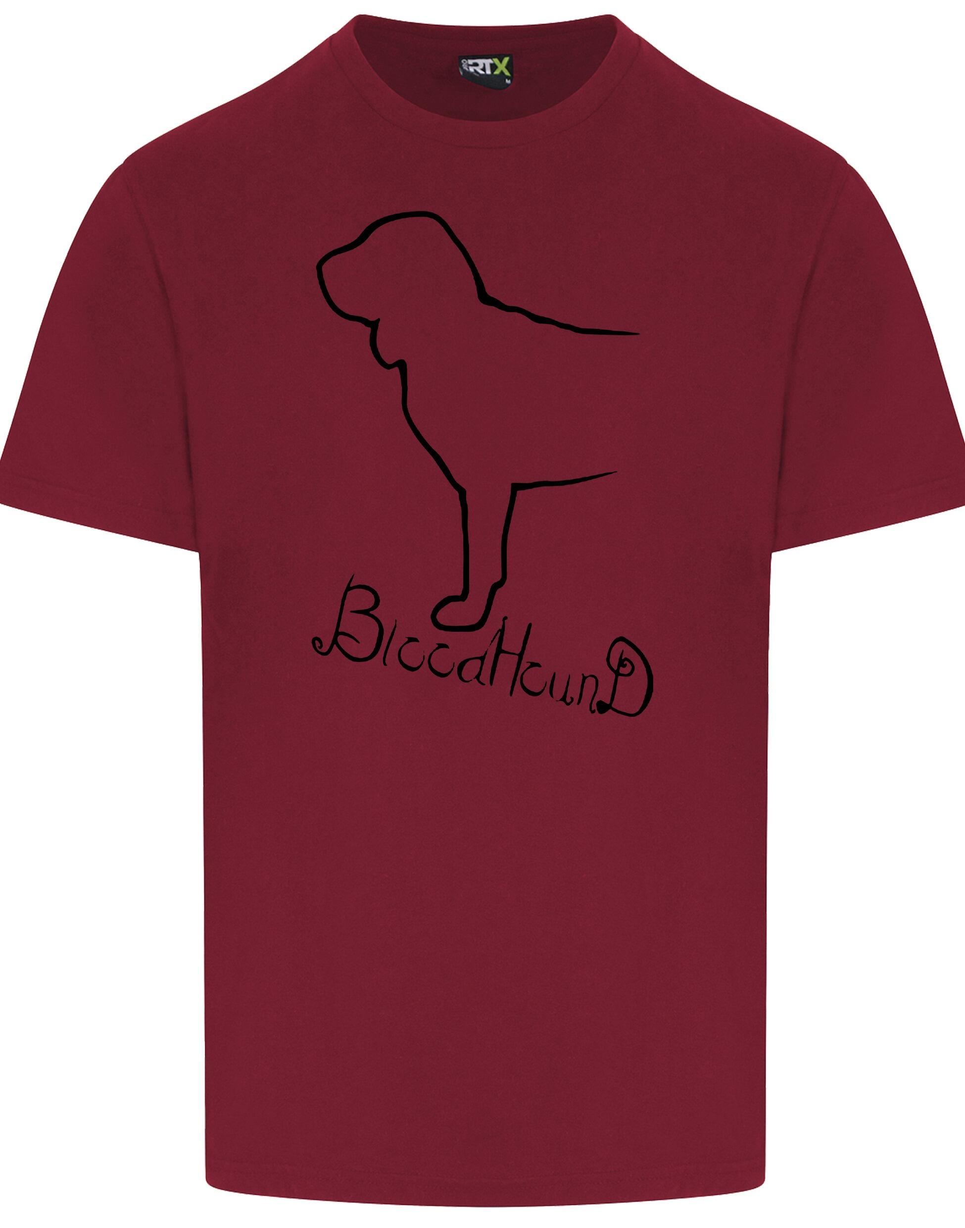 Unisex Roundneck T-shirt with Bloodhound Dog Breed Design – Style for Every Bloodhound Fan