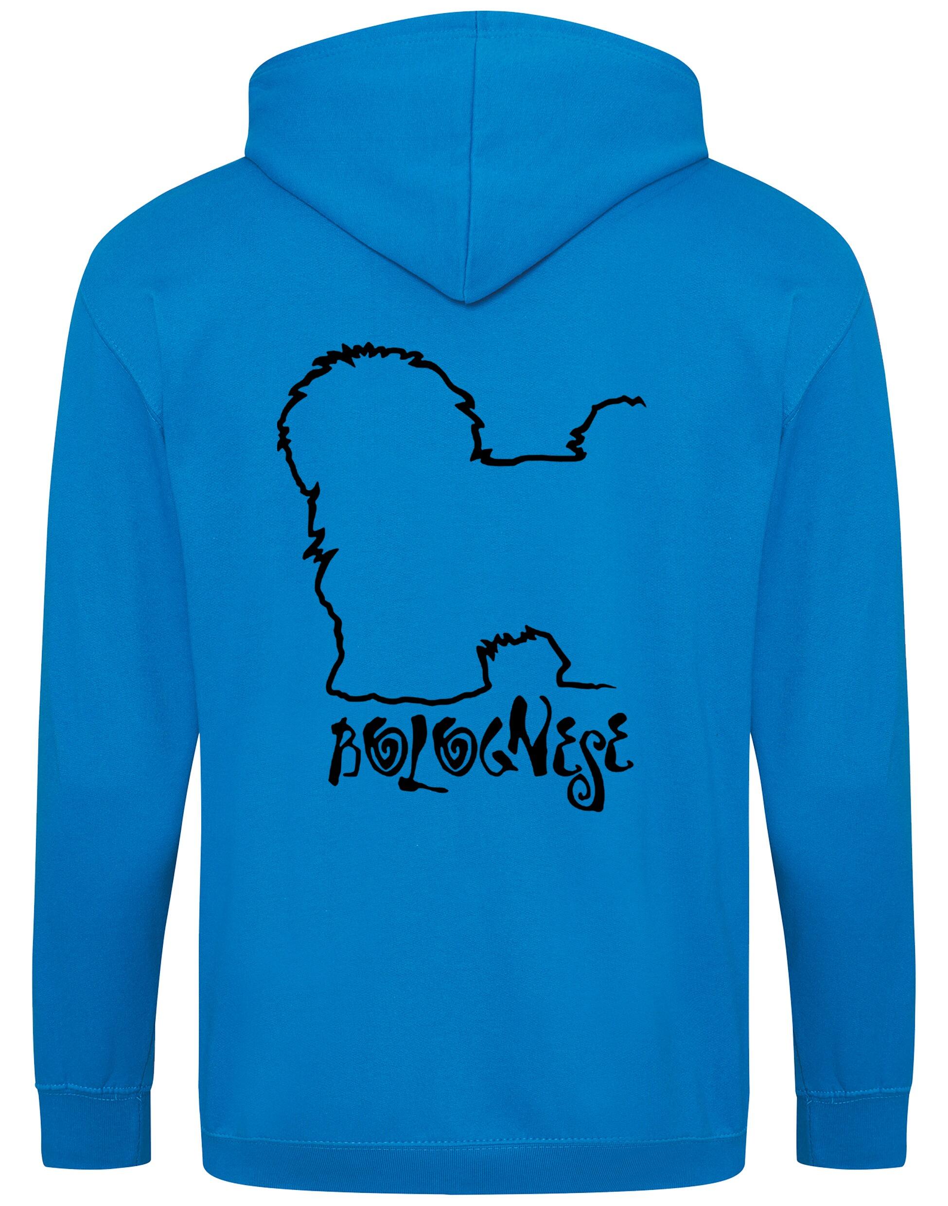 Bolognese Dog Breed Design Zipped Hoodie – Style and Comfort for Dog Lovers