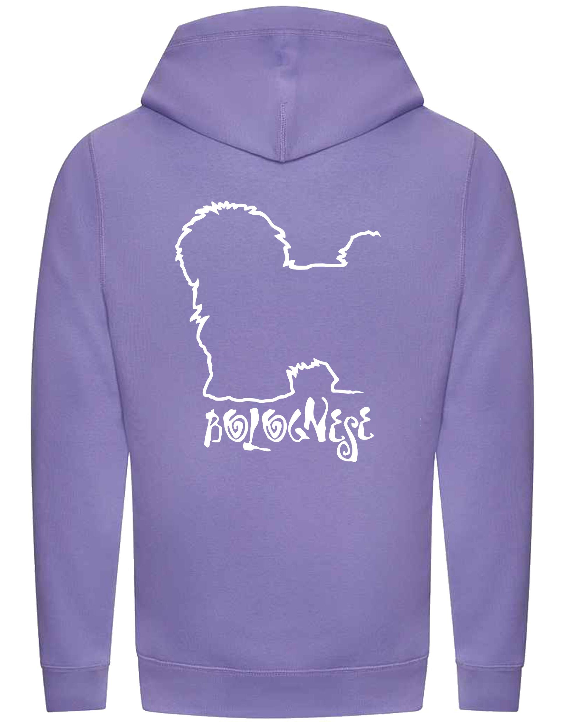 Unisex Crossneck Pullover Hoodie with Bolognese Dog Breed Design – A Must-Have for Bolognese Fans