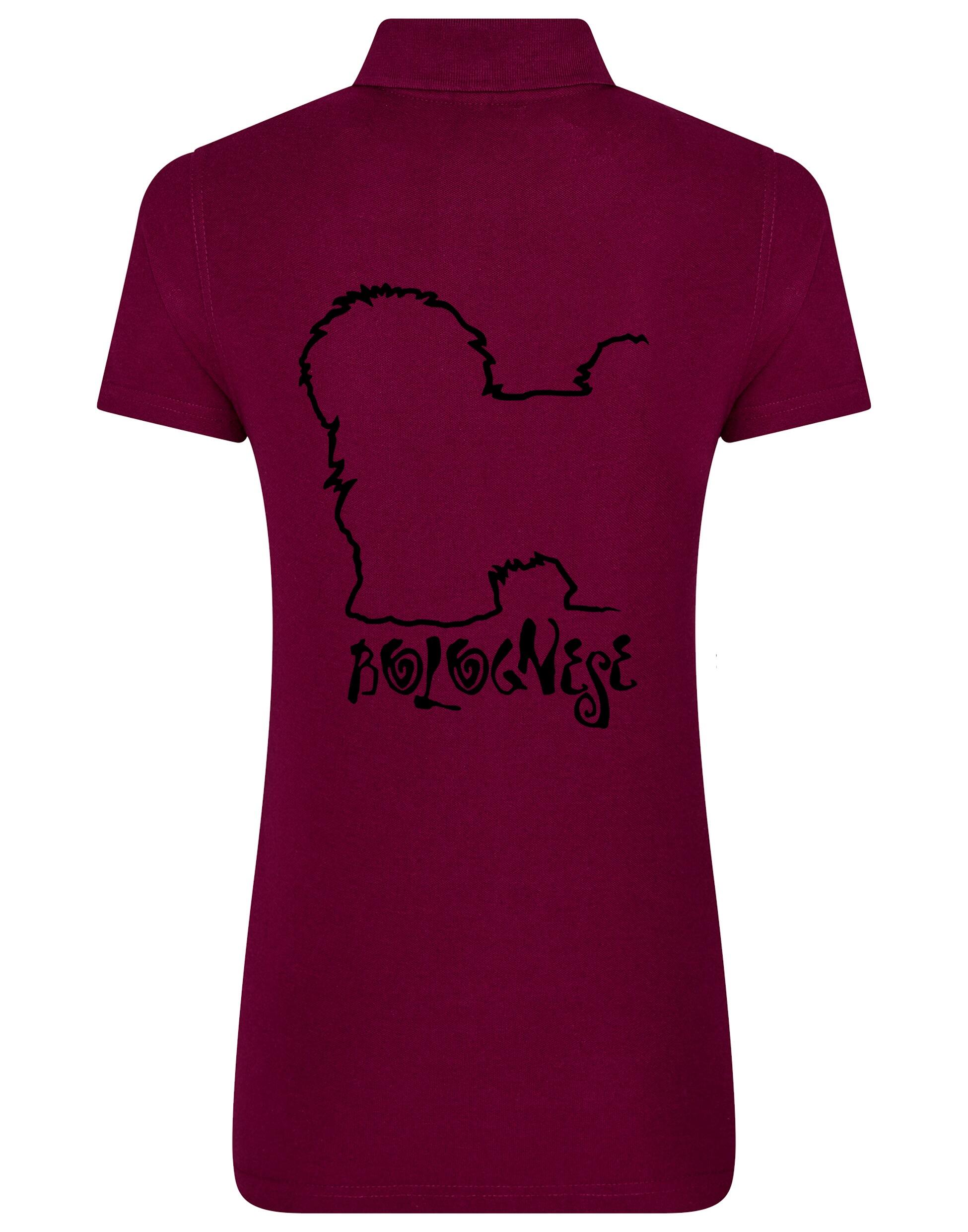Women’s Cotton Polo with Bolognese Dog Breed Design – A Must-Have for Bolognese Enthusiasts