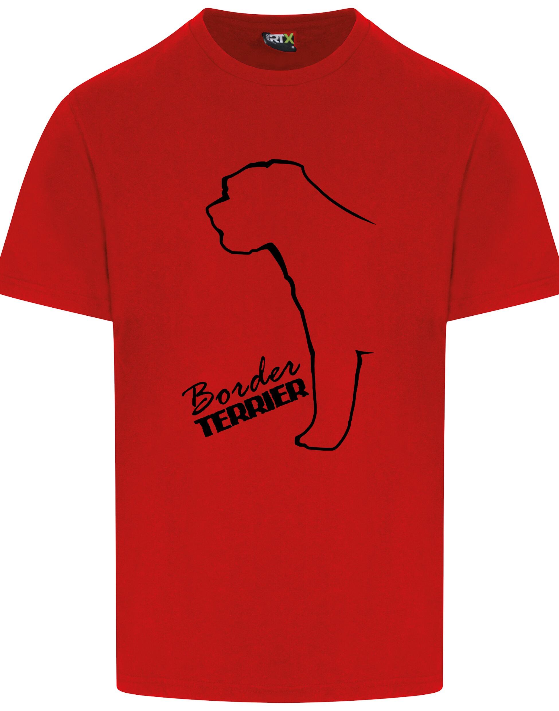 Unisex Roundneck T-shirt with Border Terrier Dog Breed Design – Style for Every Border Terrier Fan