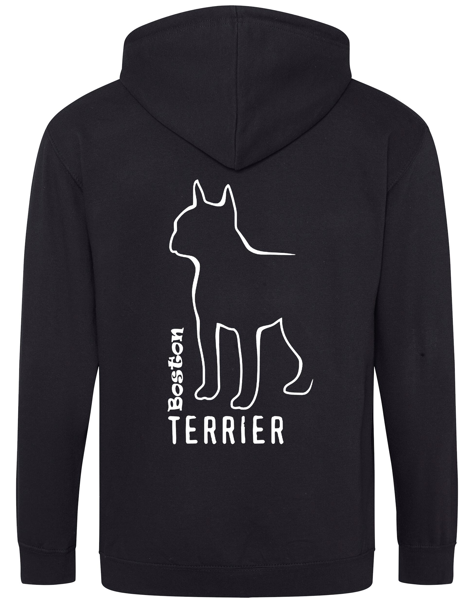 Boston Terrier Dog Breed Design Zipped Hoodie – Style and Comfort for Dog Lovers