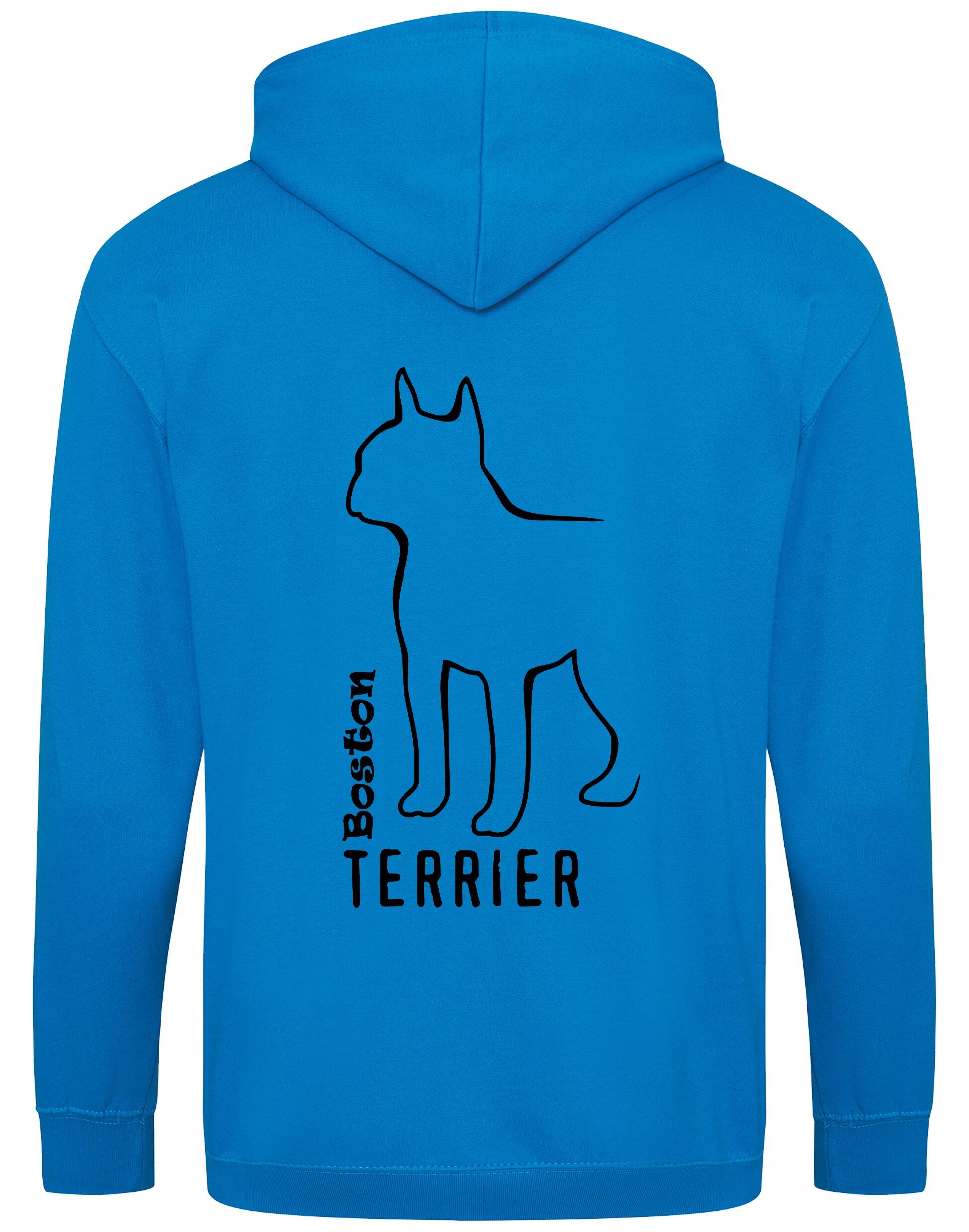 Boston Terrier Dog Breed Design Zipped Hoodie – Style and Comfort for Dog Lovers