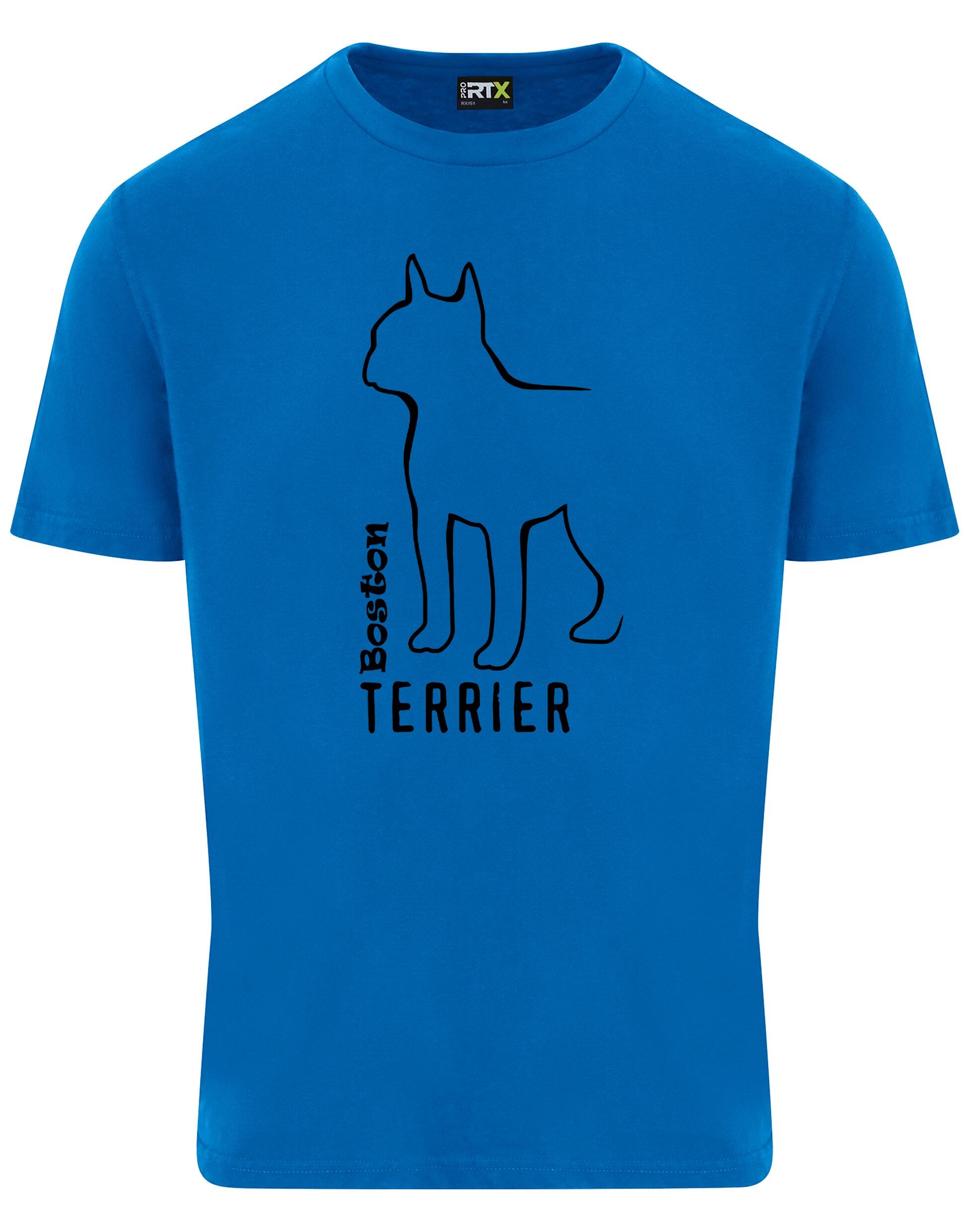 Unisex Roundneck T-shirt with Boston Terrier Dog Breed Design – Style for Every Boston Terrier Fan