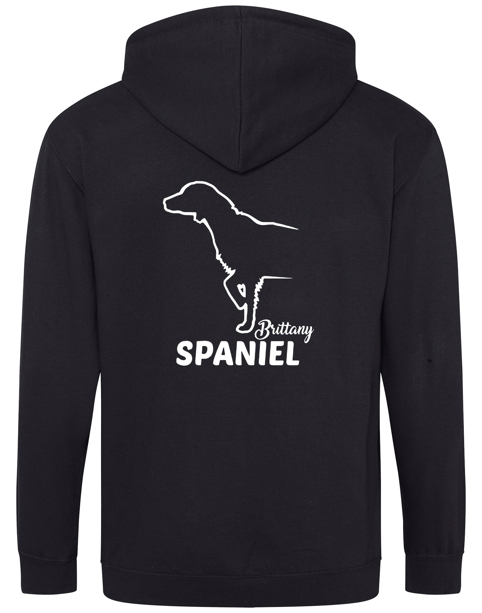 Brittany Spaniel Dog Breed Design Zipped Hoodie – Style and Comfort for Dog Lovers