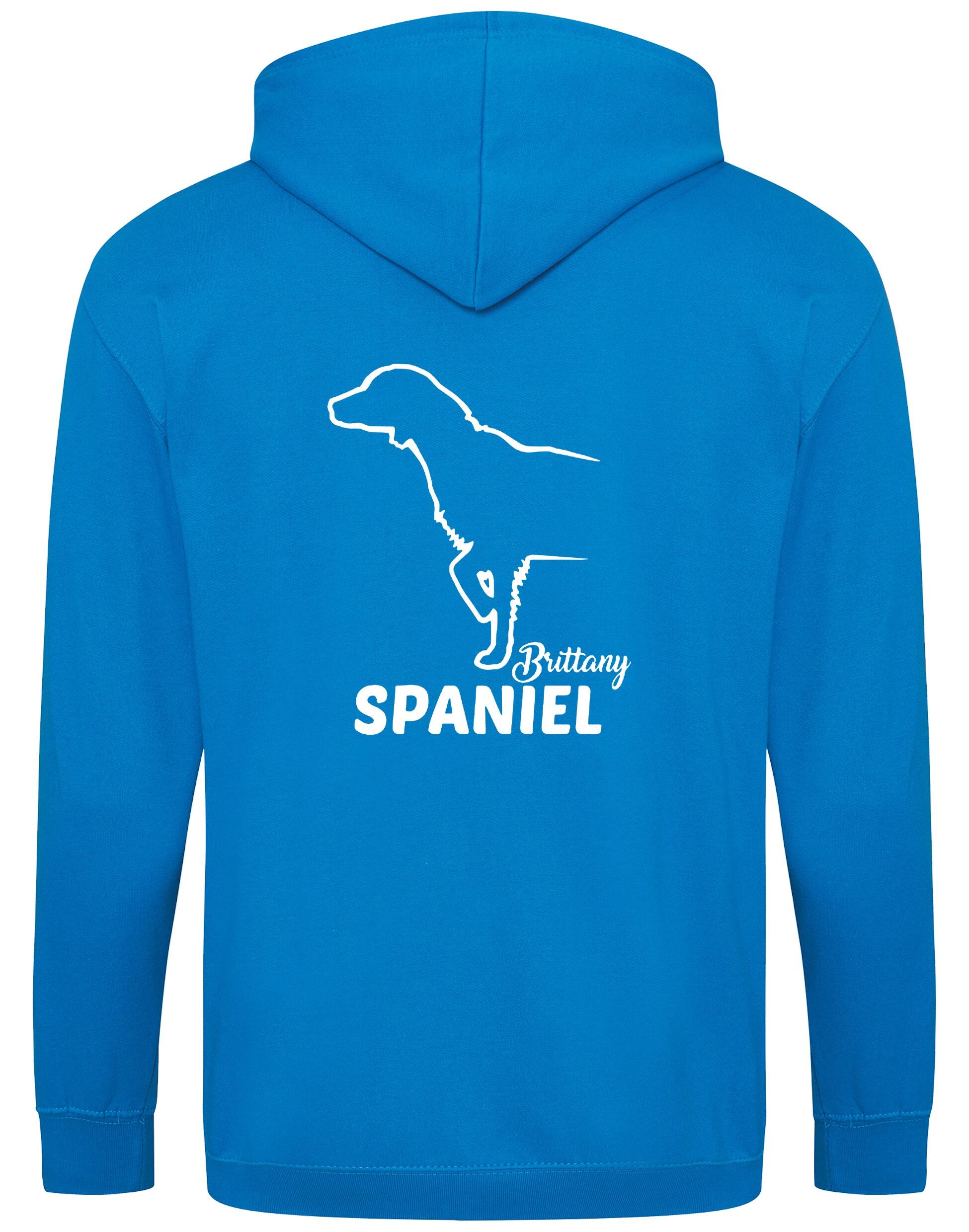 Brittany Spaniel Dog Breed Design Zipped Hoodie – Style and Comfort for Dog Lovers