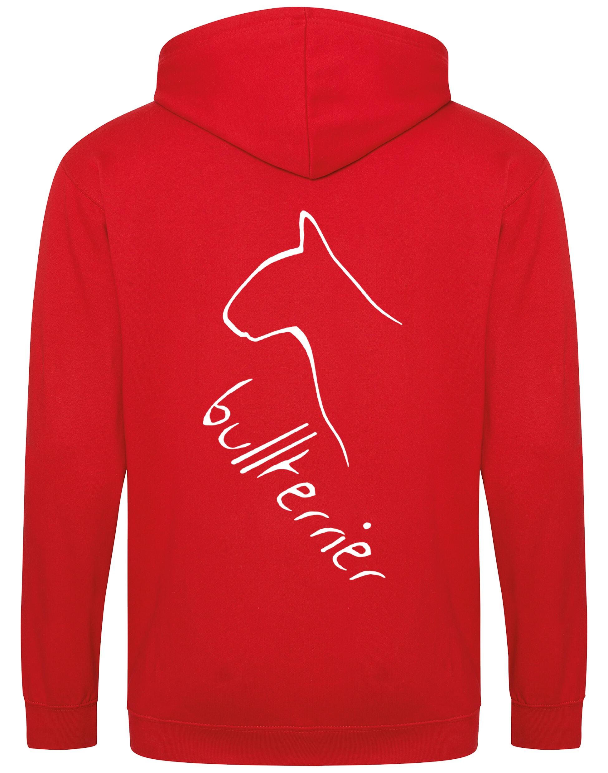 Bullterrier Dog Breed Design Zipped Hoodie – Style and Comfort for Bullterrier Lovers